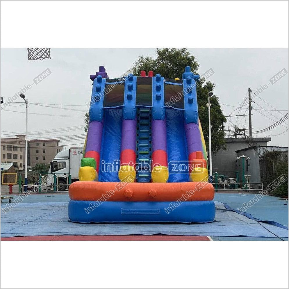Commercial Building Block Giant Inflatable Water Slide With Inflatable Pool Playground Party For Kids And Adults - Inflatable-Zone