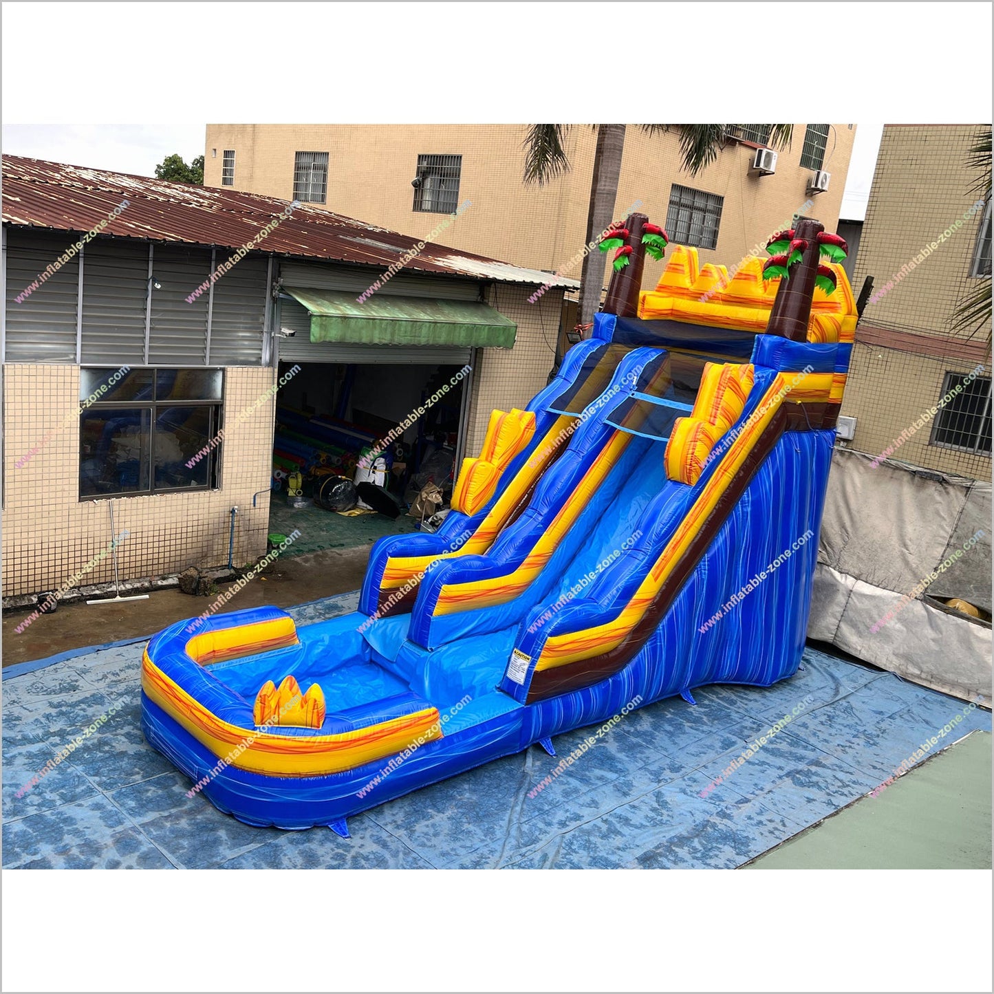 Buy Inflatable Water Slide Outdoor Playset Equipment Tropical Fire Water Slides For Rent Near Me - Inflatable-Zone
