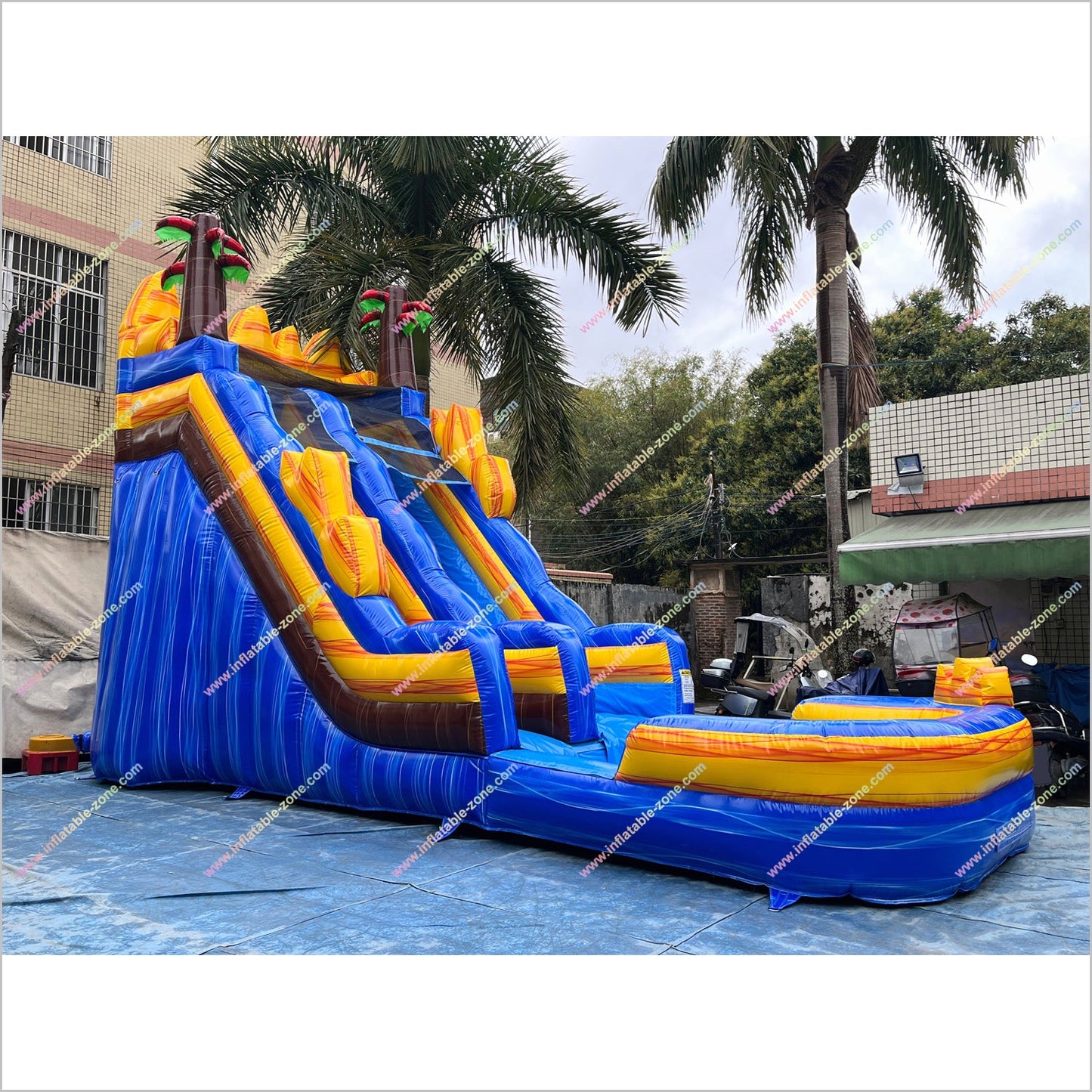 Buy Inflatable Water Slide Outdoor Playset Equipment Tropical Fire Water Slides For Rent Near Me - Inflatable-Zone