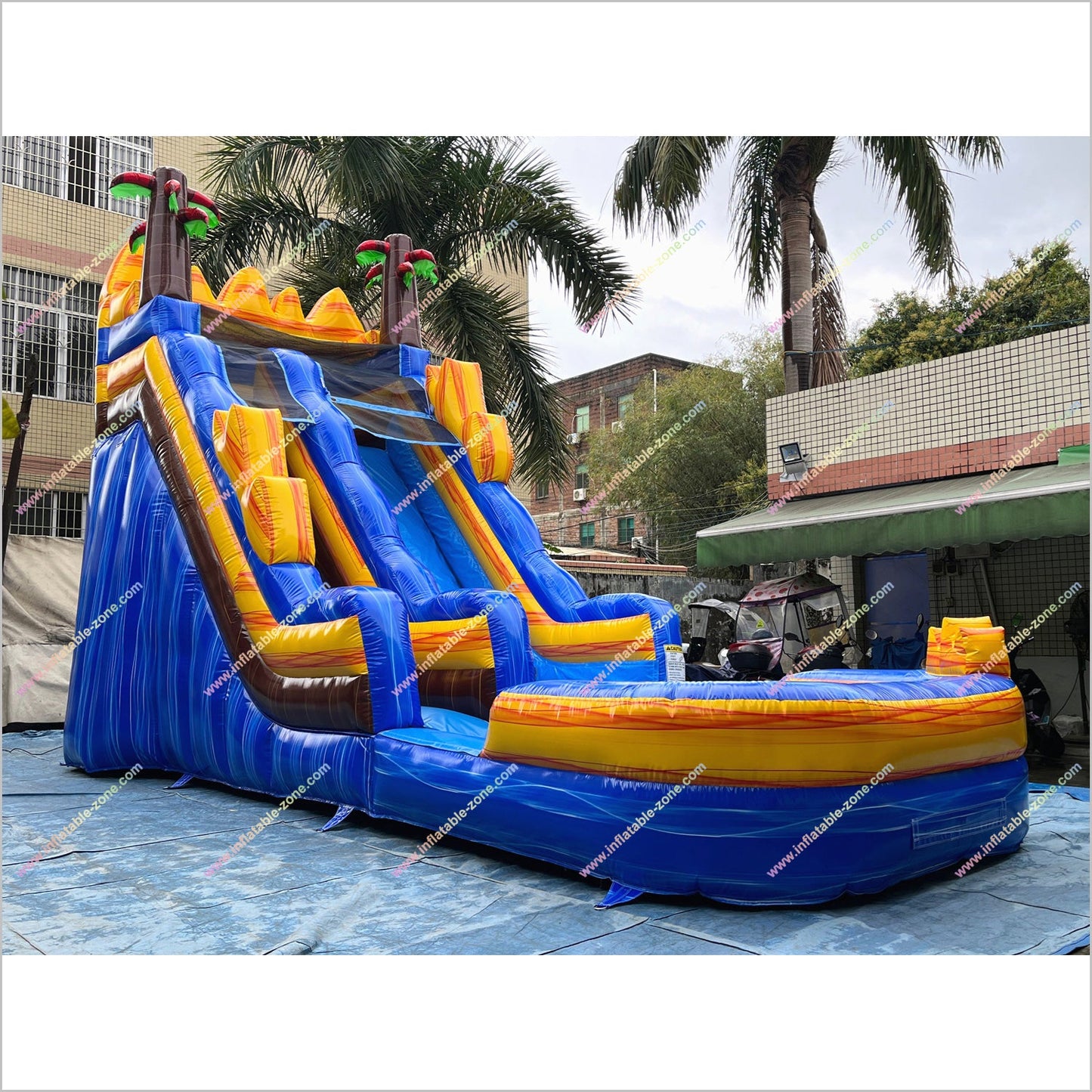 Buy Inflatable Water Slide Outdoor Playset Equipment Tropical Fire Water Slides For Rent Near Me - Inflatable-Zone