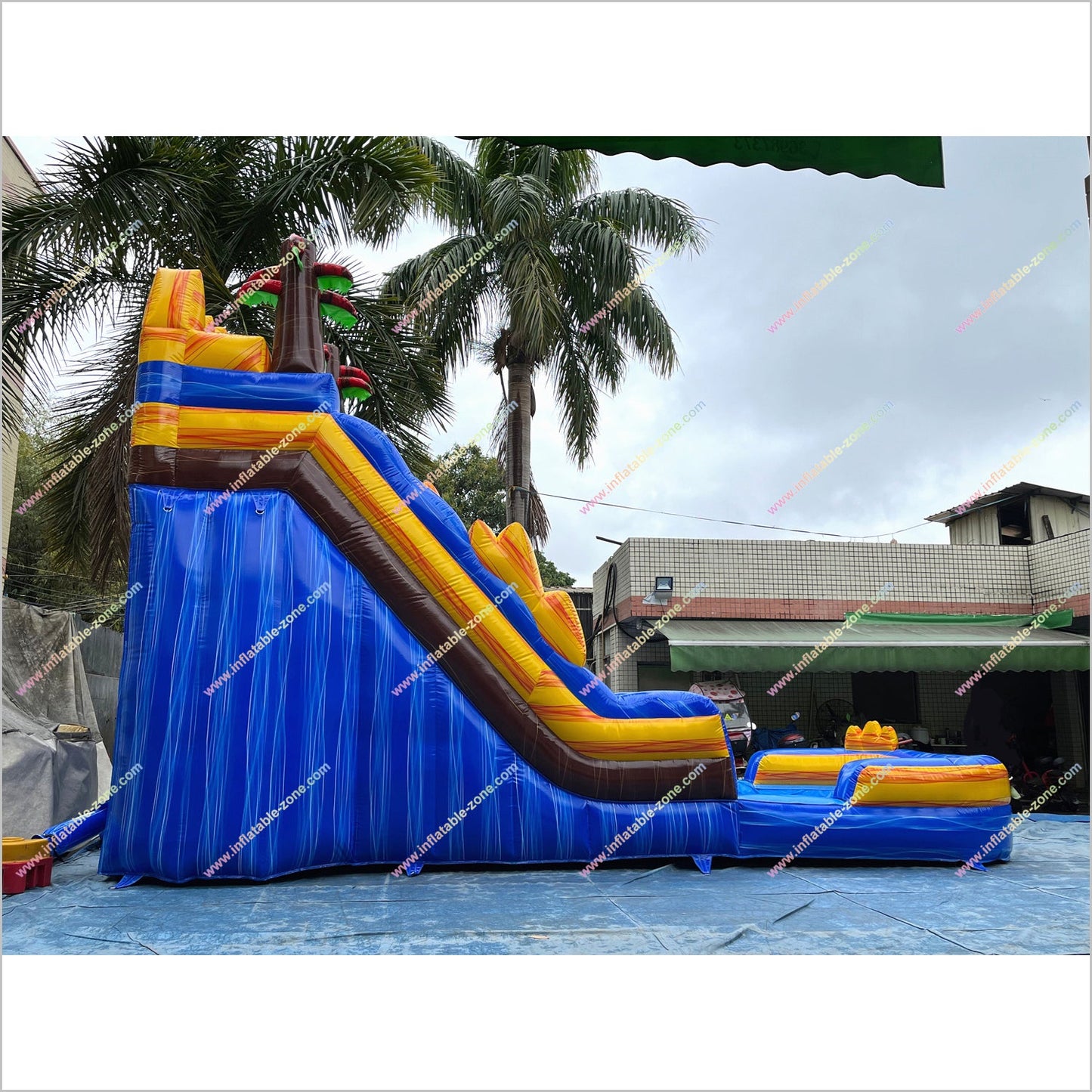 Buy Inflatable Water Slide Outdoor Playset Equipment Tropical Fire Water Slides For Rent Near Me - Inflatable-Zone