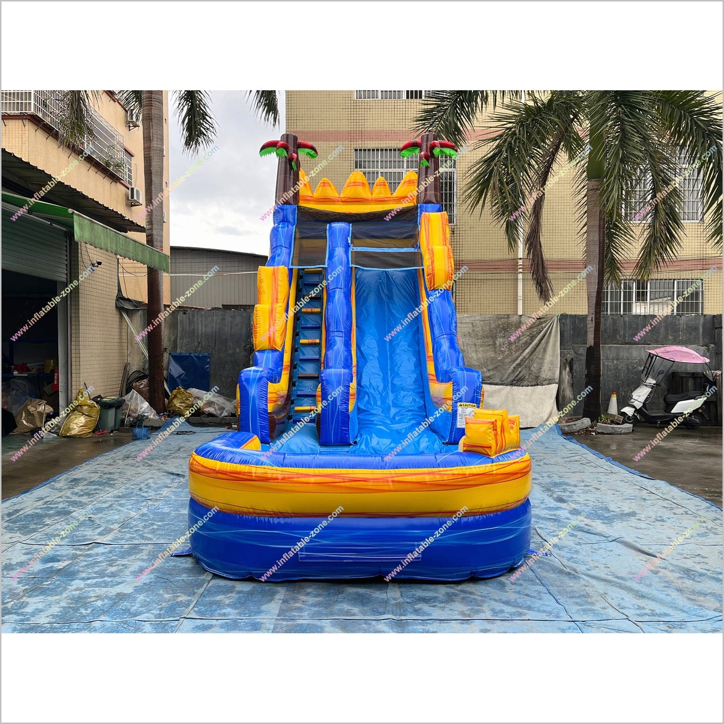 Buy Inflatable Water Slide Outdoor Playset Equipment Tropical Fire Water Slides For Rent Near Me - Inflatable-Zone