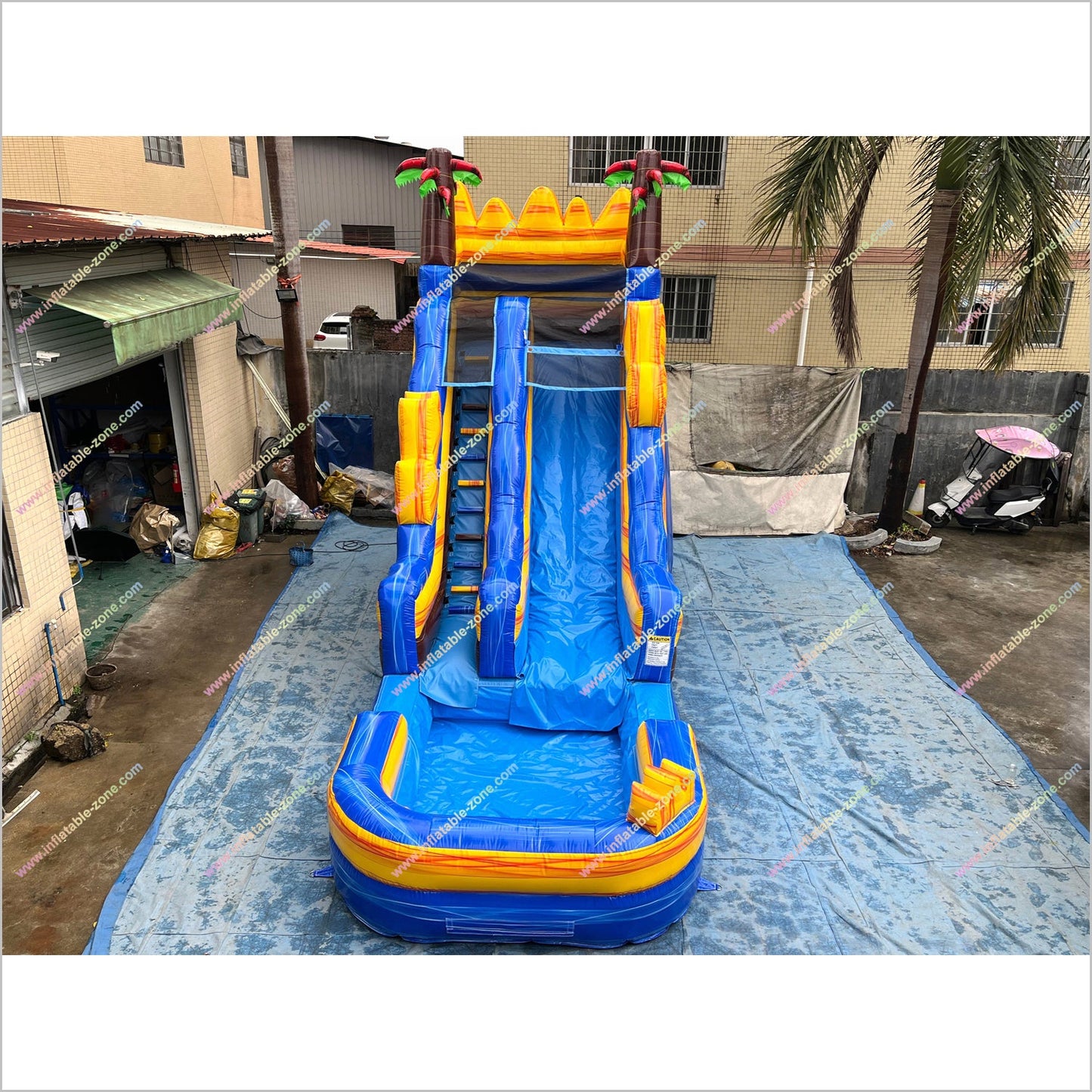 Buy Inflatable Water Slide Outdoor Playset Equipment Tropical Fire Water Slides For Rent Near Me - Inflatable-Zone