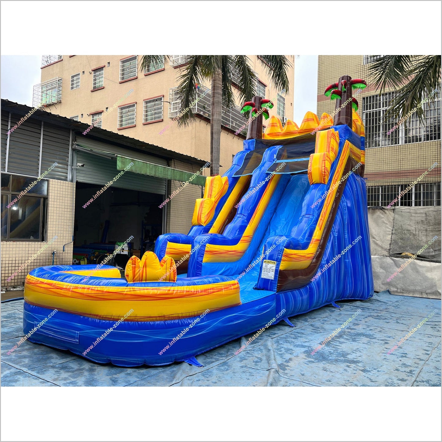 Buy Inflatable Water Slide Outdoor Playset Equipment Tropical Fire Water Slides For Rent Near Me - Inflatable-Zone