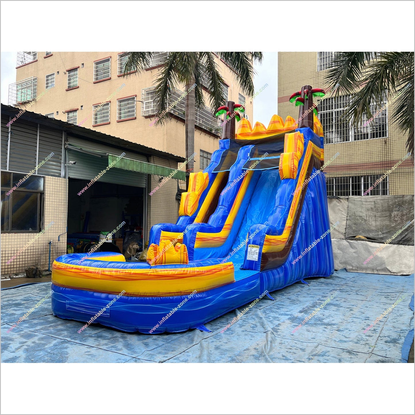 Buy Inflatable Water Slide Outdoor Playset Equipment Tropical Fire Water Slides For Rent Near Me - Inflatable-Zone