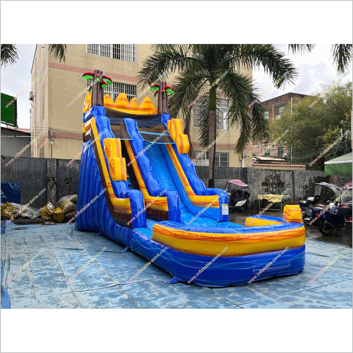 Buy Inflatable Water Slide Outdoor Playset Equipment Tropical Fire Water Slides For Rent Near Me - Inflatable-Zone