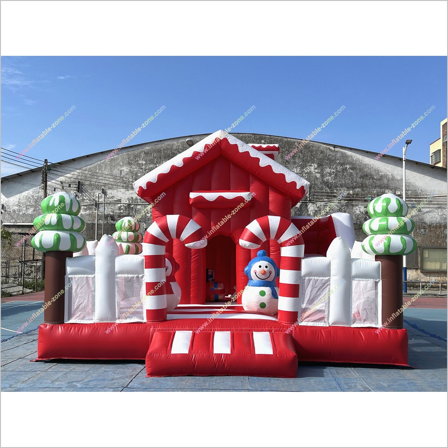 Christmas Candy Land Theme Inflatable Jumping Castle With Slide Commercial Inflatable Combo Bounce House Obstacle Course For Sale - Inflatable-Zone