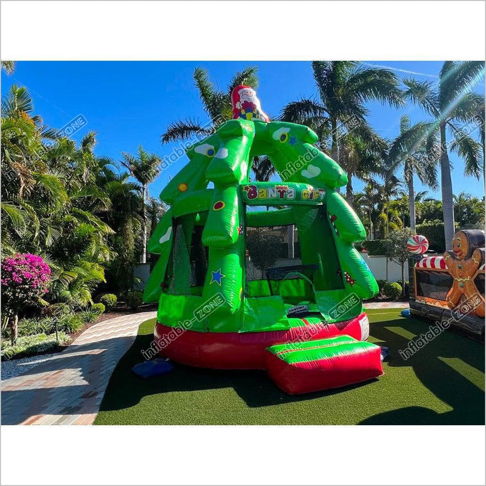 Christmas Tree Bounce House Commercial Jumpers Inflatable House Bouncy Castle And Soft Play Hire Near Me - Inflatable-Zone