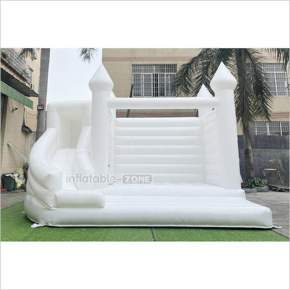 Fun And Exciting Wedding Jumping Castle Slide Combo Bounce House White Inflatable Bouncy For Backyard Trampoline Party - Inflatable-Zone