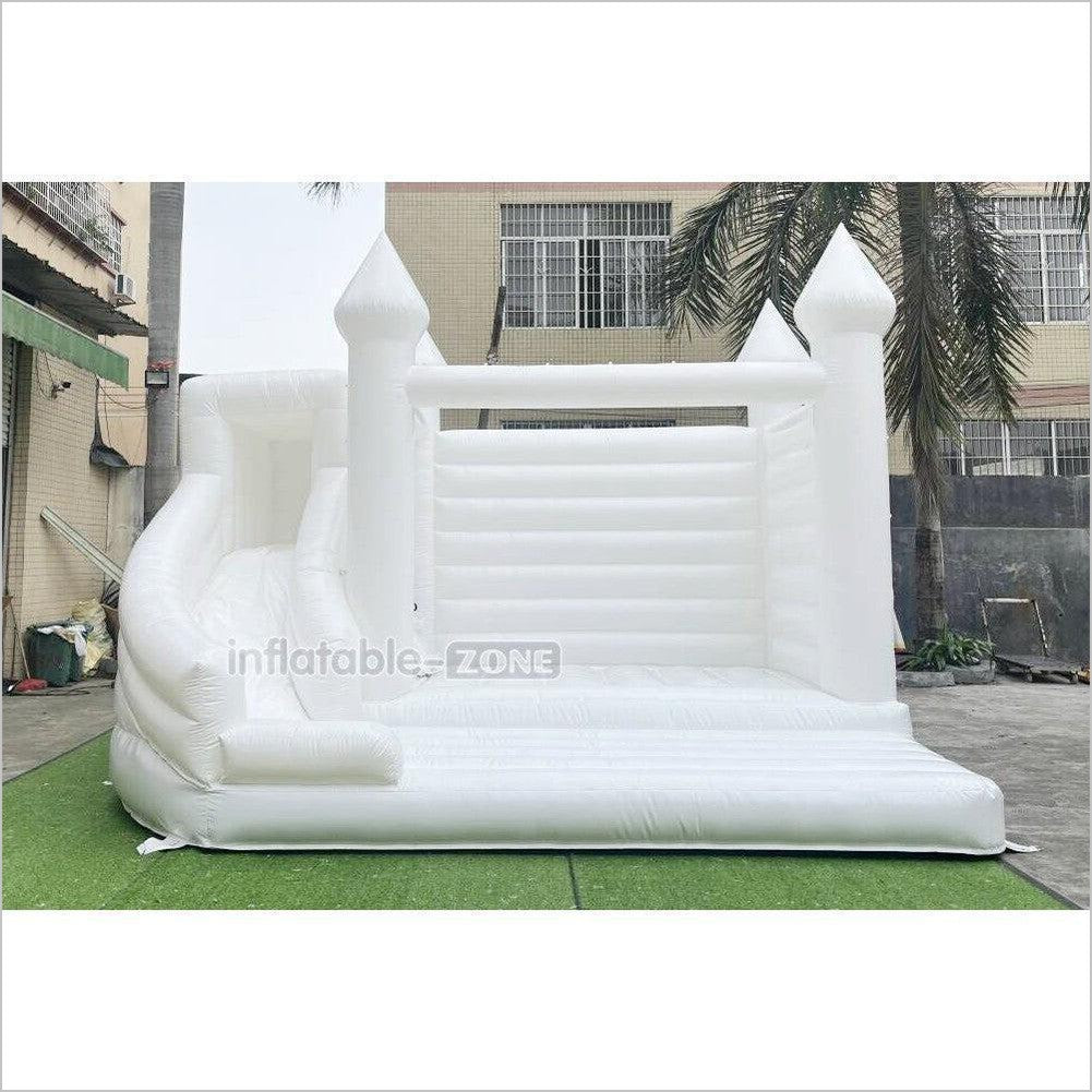 Fun And Exciting Wedding Jumping Castle Slide Combo Bounce House White Inflatable Bouncy For Backyard Trampoline Party - Inflatable-Zone