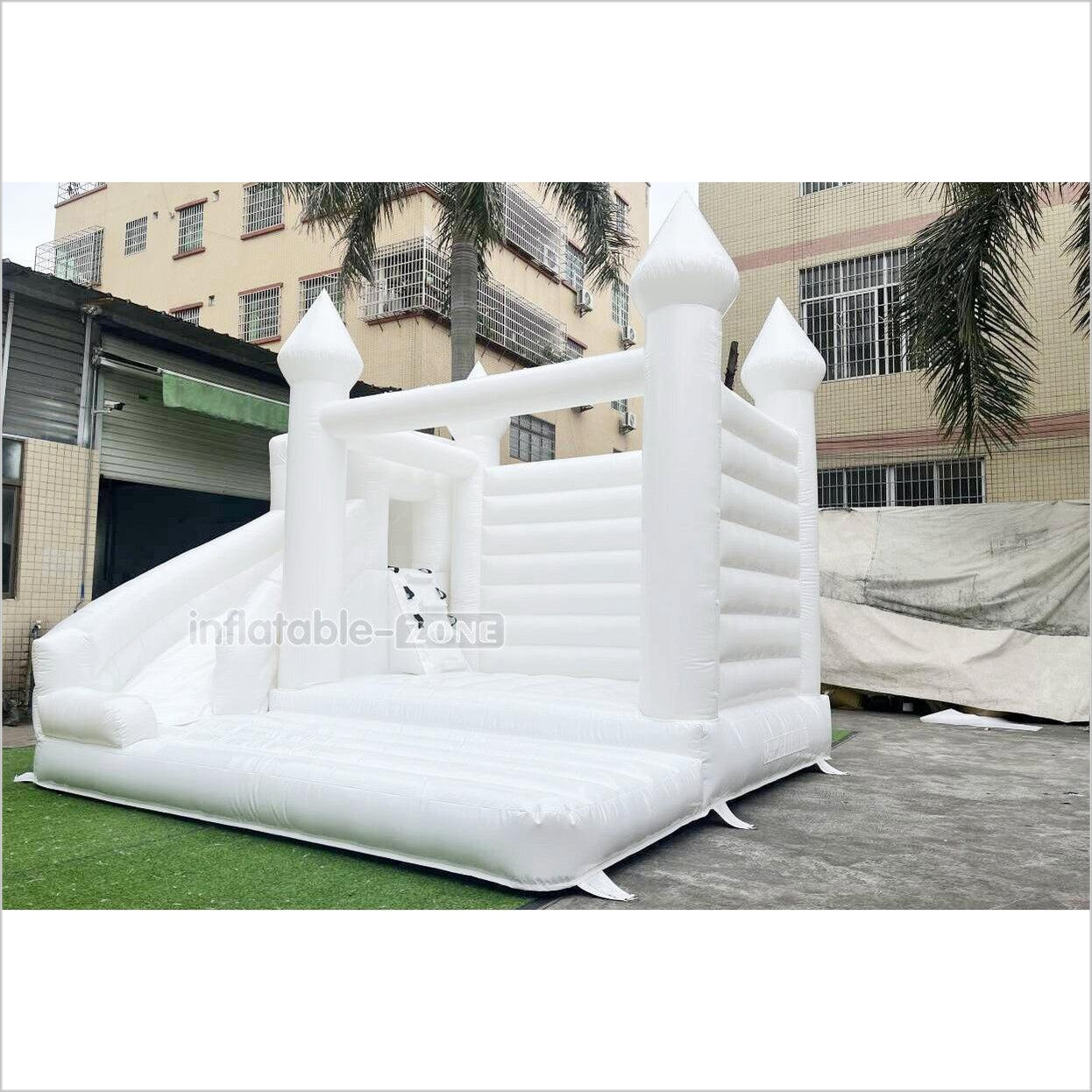 Fun And Exciting Wedding Jumping Castle Slide Combo Bounce House White Inflatable Bouncy For Backyard Trampoline Party - Inflatable-Zone
