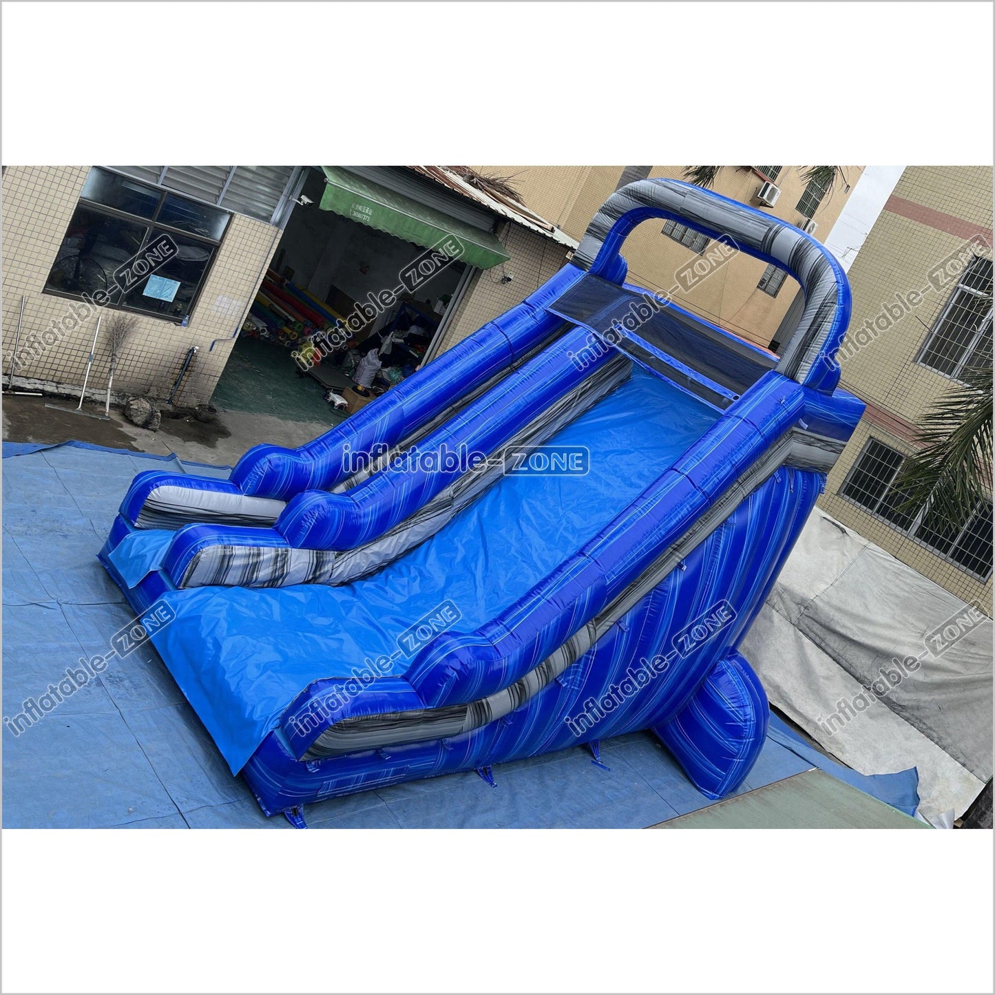 Fun Commercial Inflatable Slide Jumping Bouncer Marble For Outdoor Events And Parties - Inflatable-Zone