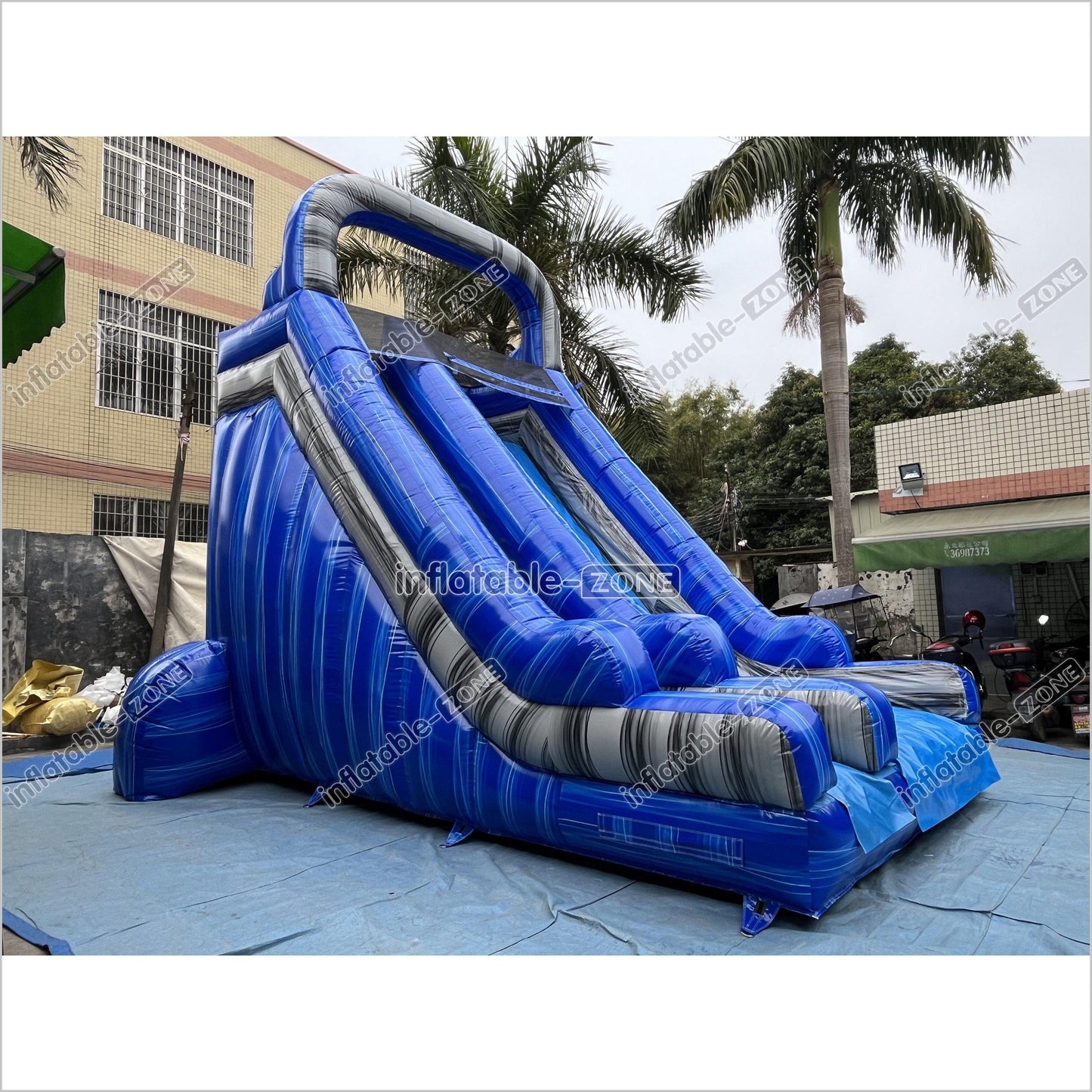 Fun Commercial Inflatable Slide Jumping Bouncer Marble For Outdoor Events And Parties - Inflatable-Zone