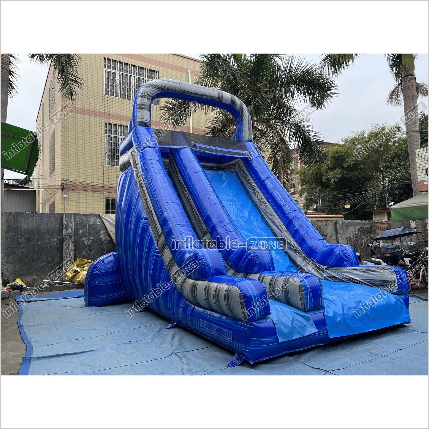 Fun Commercial Inflatable Slide Jumping Bouncer Marble For Outdoor Events And Parties - Inflatable-Zone