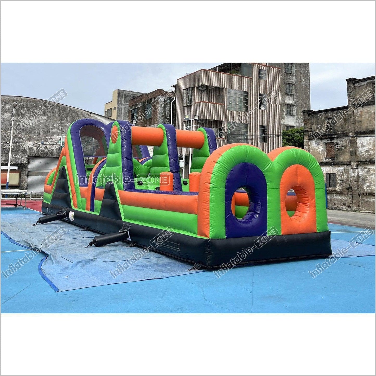 Commercial Obstacle Course Inflatable Interactive Games Obstacle Course Moon Bounce Outdoor Playground Slide - Inflatable-Zone