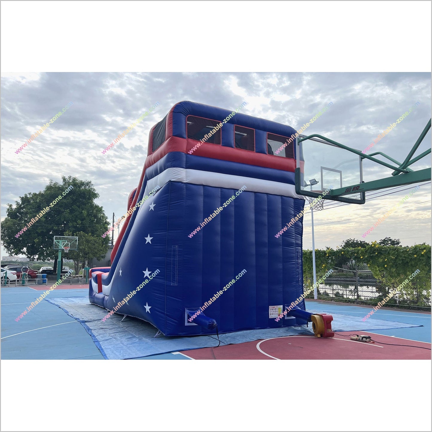 Cool Inflatable Water Slides Patriotic Themed Blow Up Water Slide And Pool Outdoor Rental For Parties - Inflatable-Zone