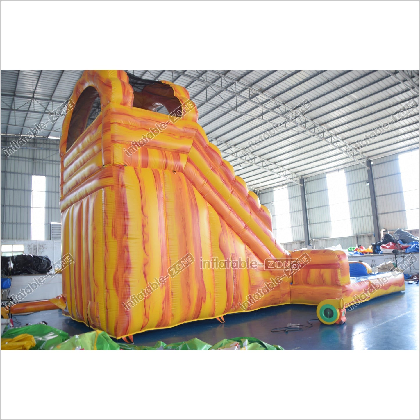 Slam N Curve Inflatable Water Slide Sunny Fun Largest Blow Up Splash Pool Double Lane Water Slide - Inflatable-Zone