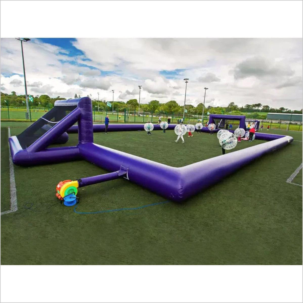 Purple Inflatable Soccer Arena, Soccer Football Field - Inflatable-Zone