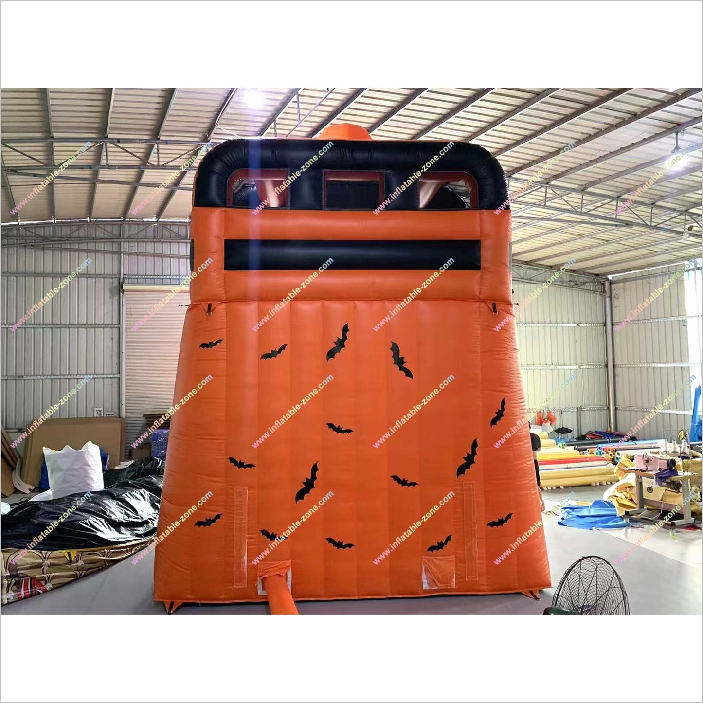 Giant Halloween Outdoor Decor Double Inflatable Slide Sport And Entertainment Ghosts Pumpkin Dry Slides For Rent