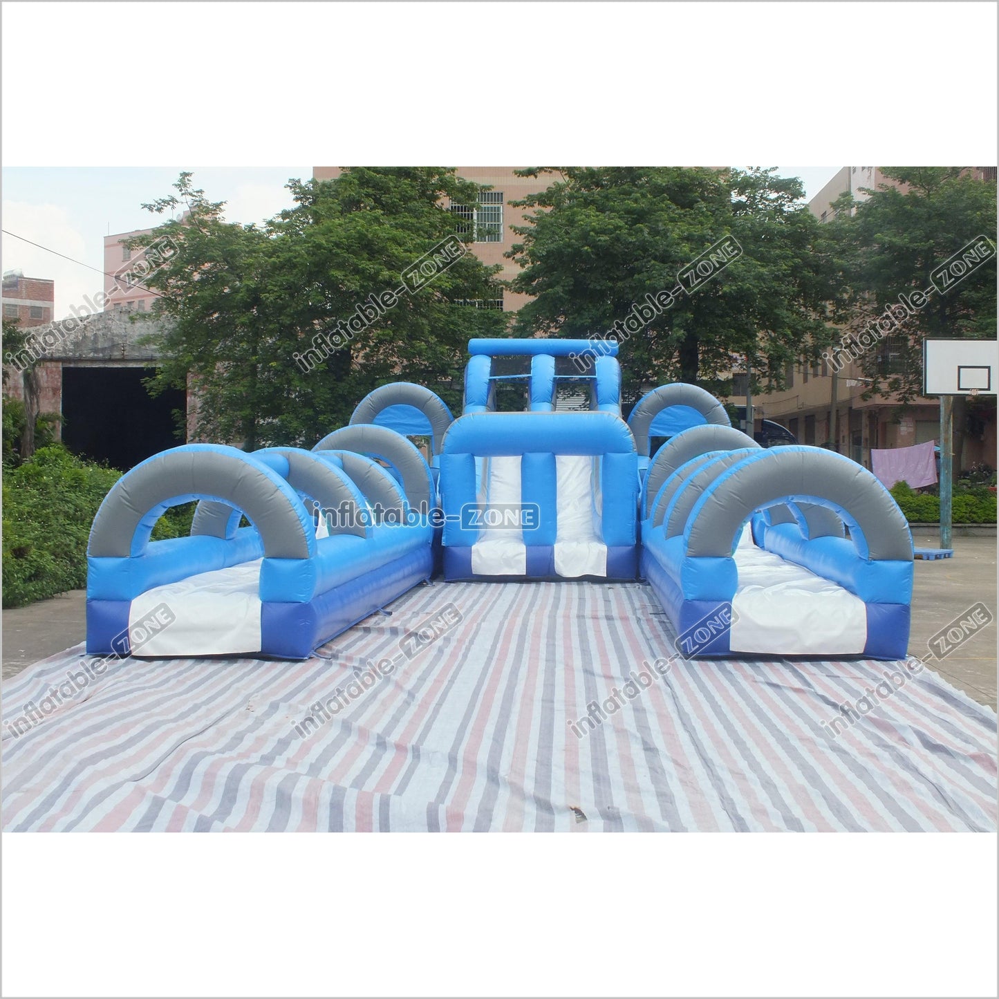 Giant Inflatable Obstacle Course Near Me Obstacle Course Slip N Slide Inflatable Fun Run Hire - Inflatable-Zone