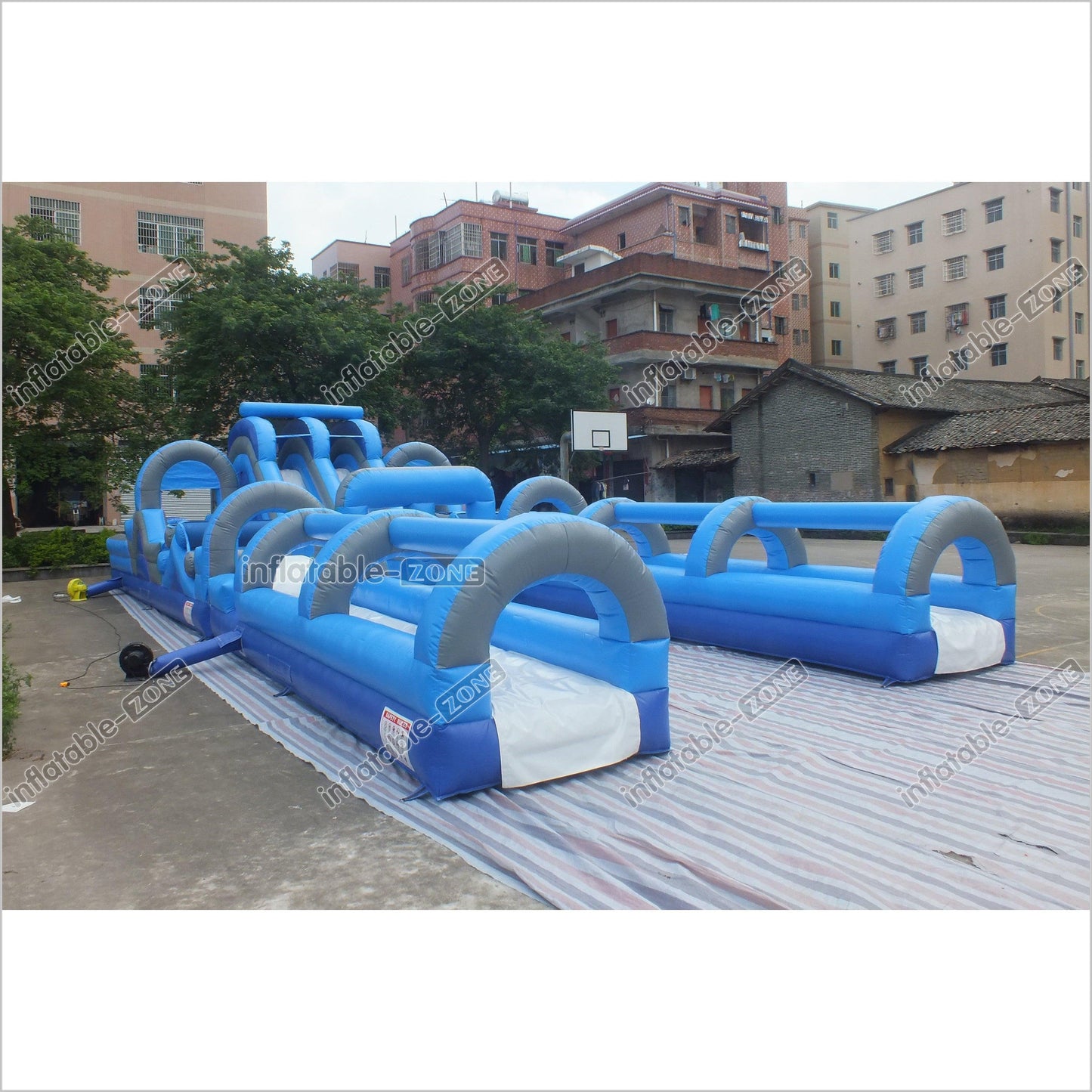 Giant Inflatable Obstacle Course Near Me Obstacle Course Slip N Slide Inflatable Fun Run Hire - Inflatable-Zone