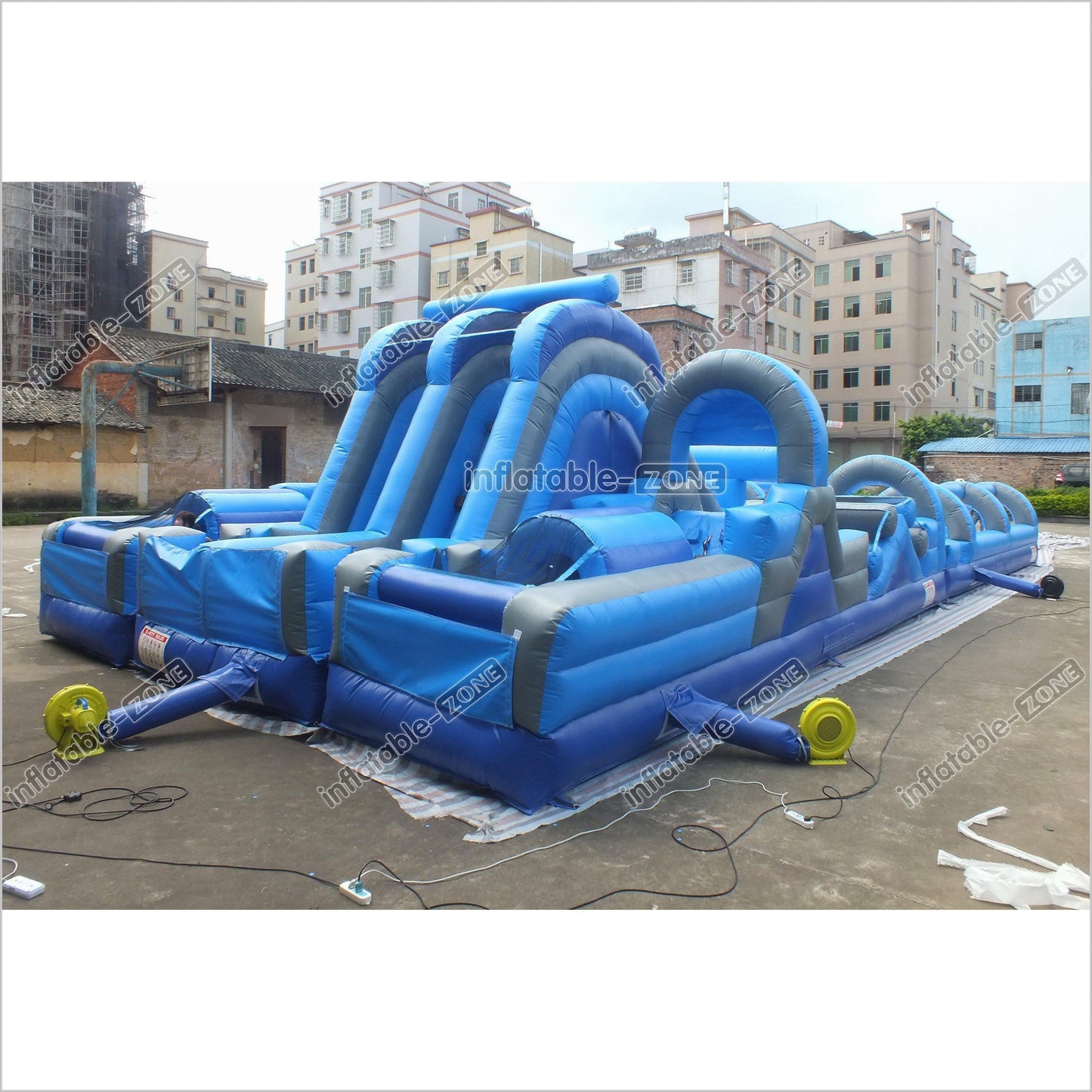 Giant Inflatable Obstacle Course Near Me Obstacle Course Slip N Slide Inflatable Fun Run Hire - Inflatable-Zone