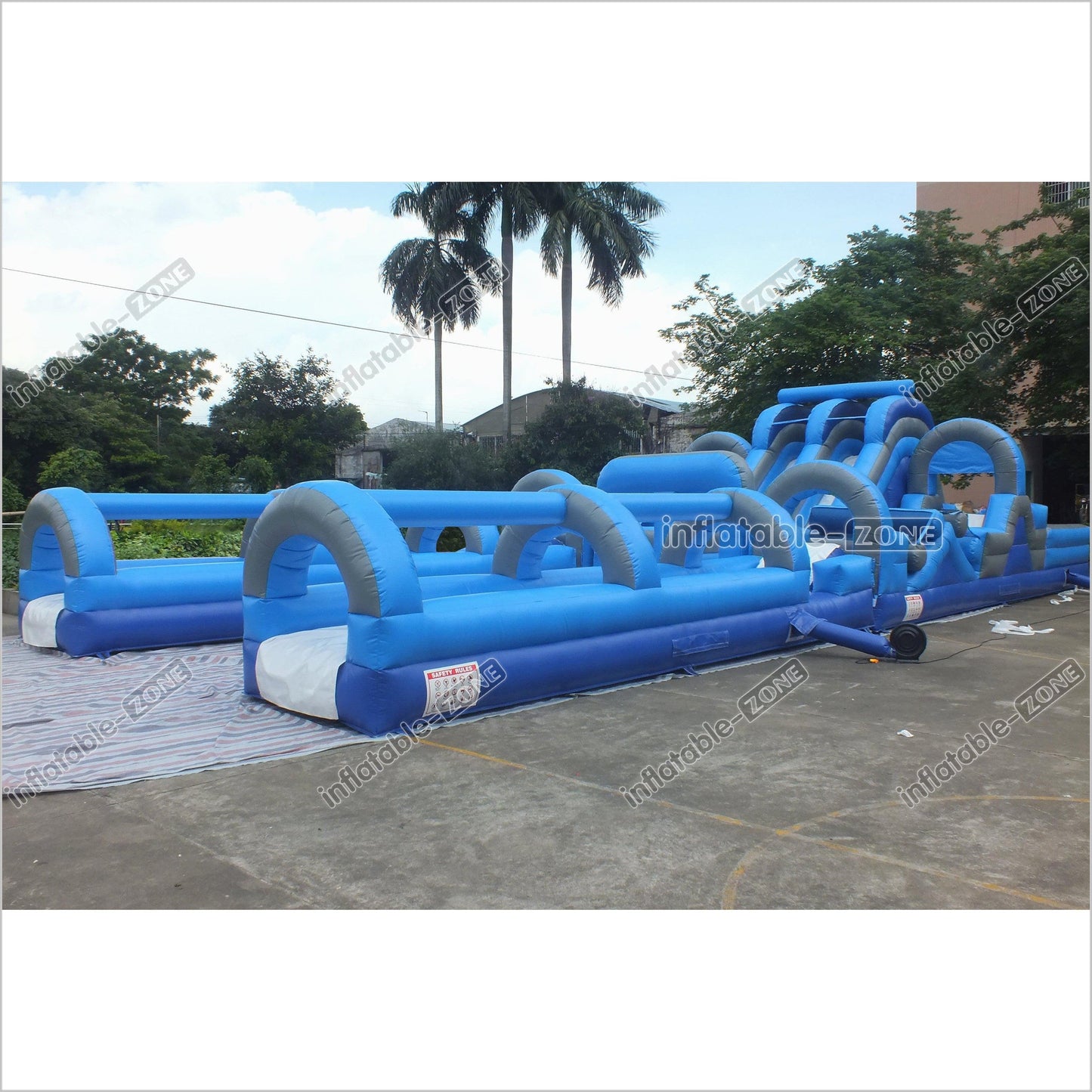 Giant Inflatable Obstacle Course Near Me Obstacle Course Slip N Slide Inflatable Fun Run Hire - Inflatable-Zone