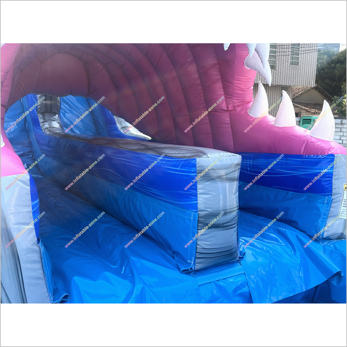 Happy Hop Inflatable Shark Double Water Slide Playground Equipment For Parks Giant Water Slide Rental Inflatable Pool - Inflatable-Zone