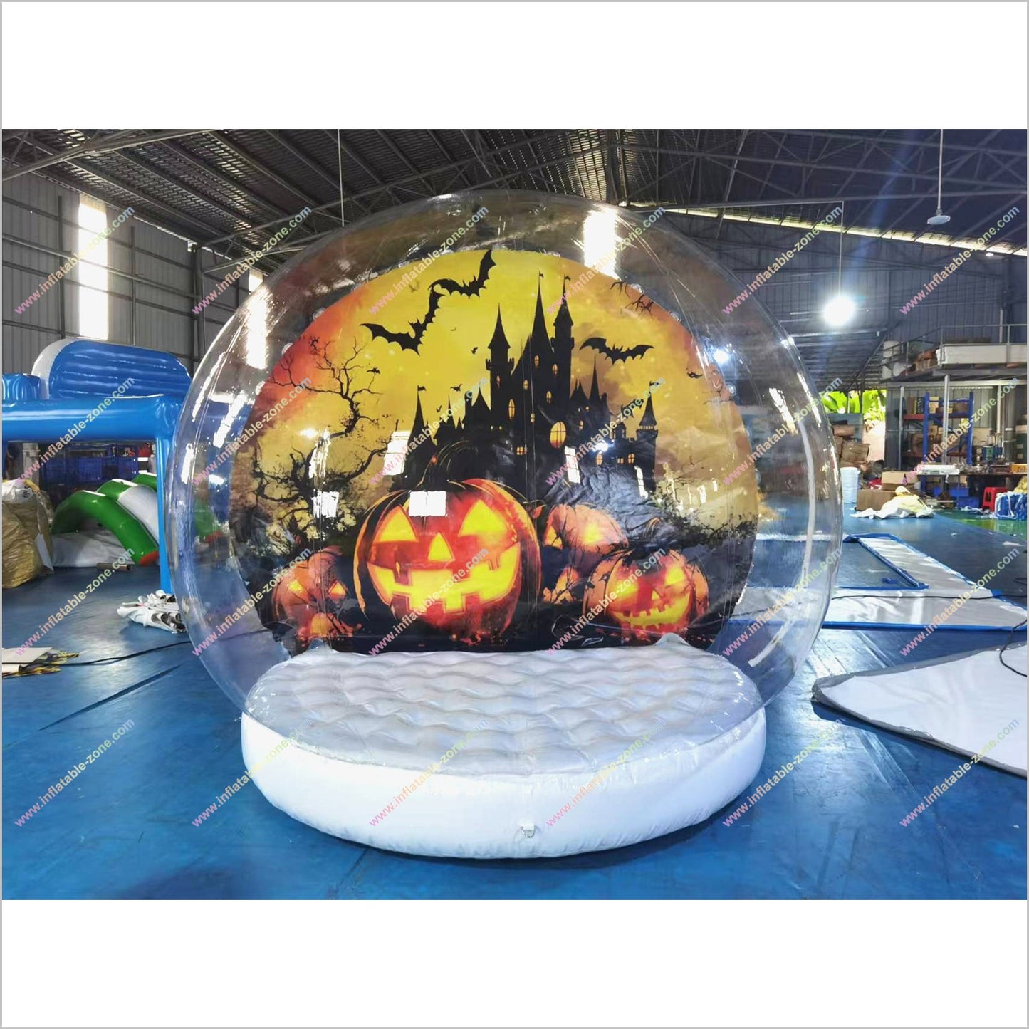 Halloween Snow Globes Inflatable Tiny House Photoshoot Booth Blow Up Snow Globe For Yard - Inflatable-Zone