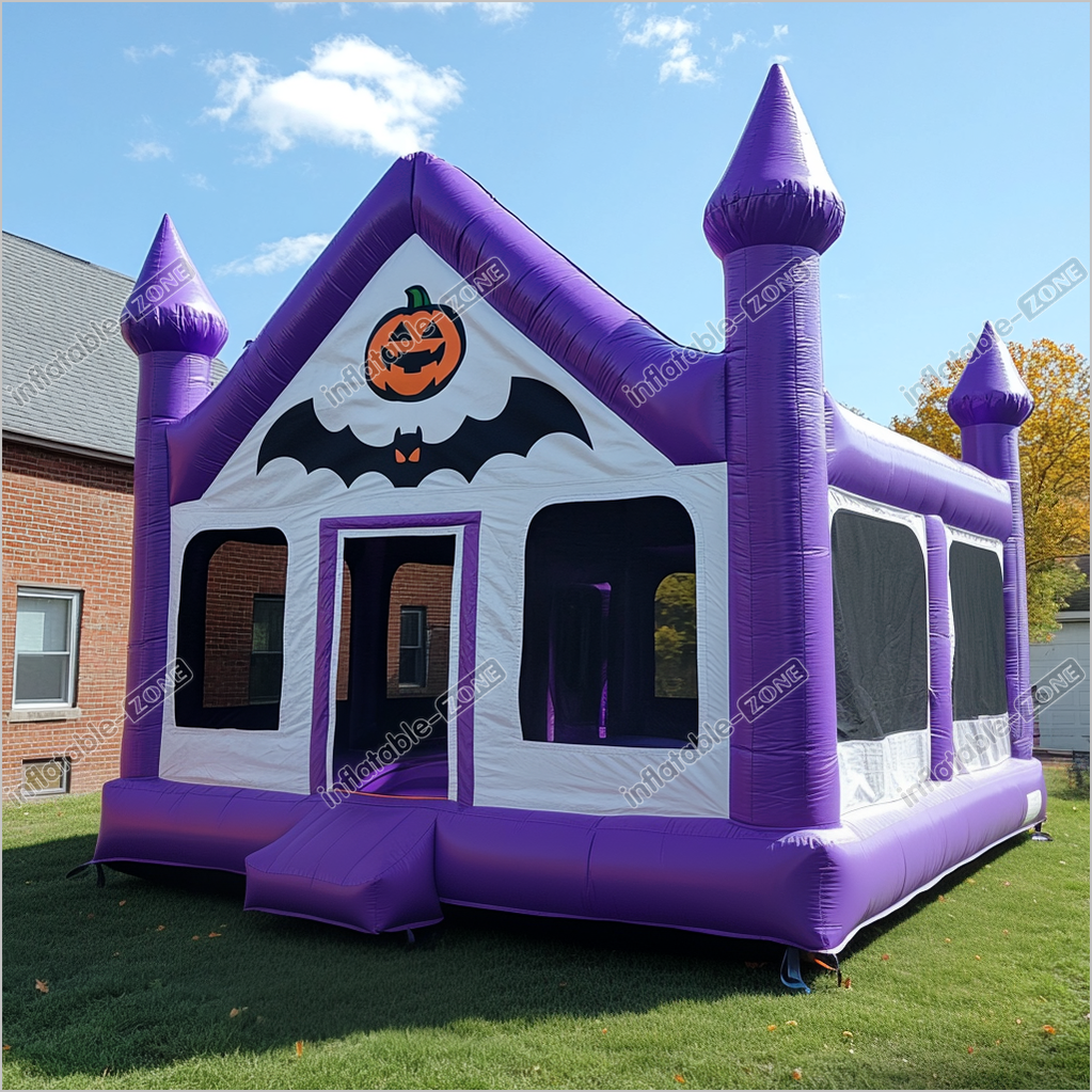 Halloween Bouncy House Inflatable Rental Business Pumpkin Bat Airmyfun Classic Jumping Castle - Inflatable-Zone