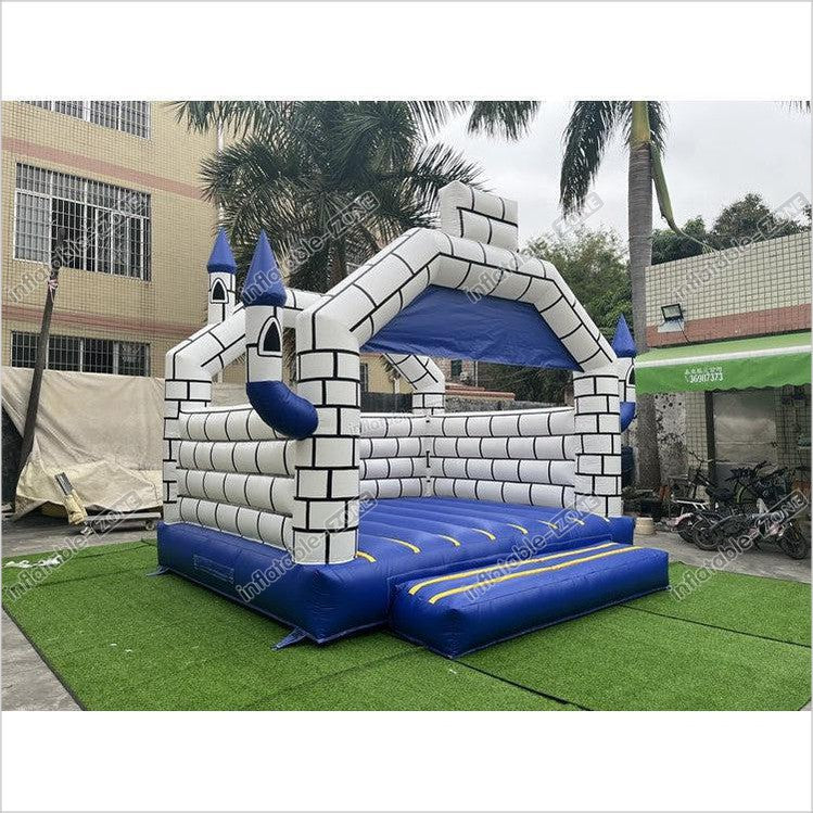 Commercial Outdoor Blue Bounce House,Commercial Bouncy Castles
