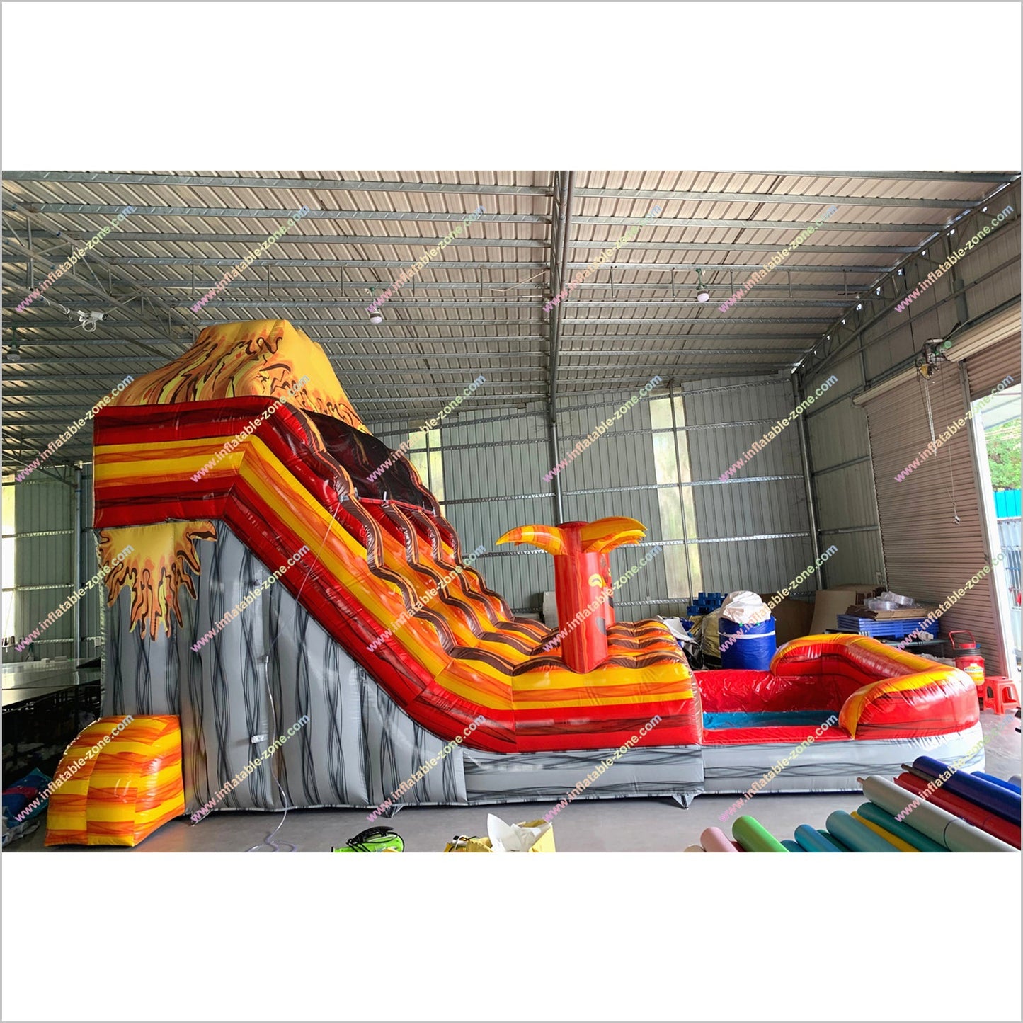 Volcano Hybrid Huge Inflatable Water Slides Blow Up Swimming Pool Water Slide Inflatables For Rent Near Me