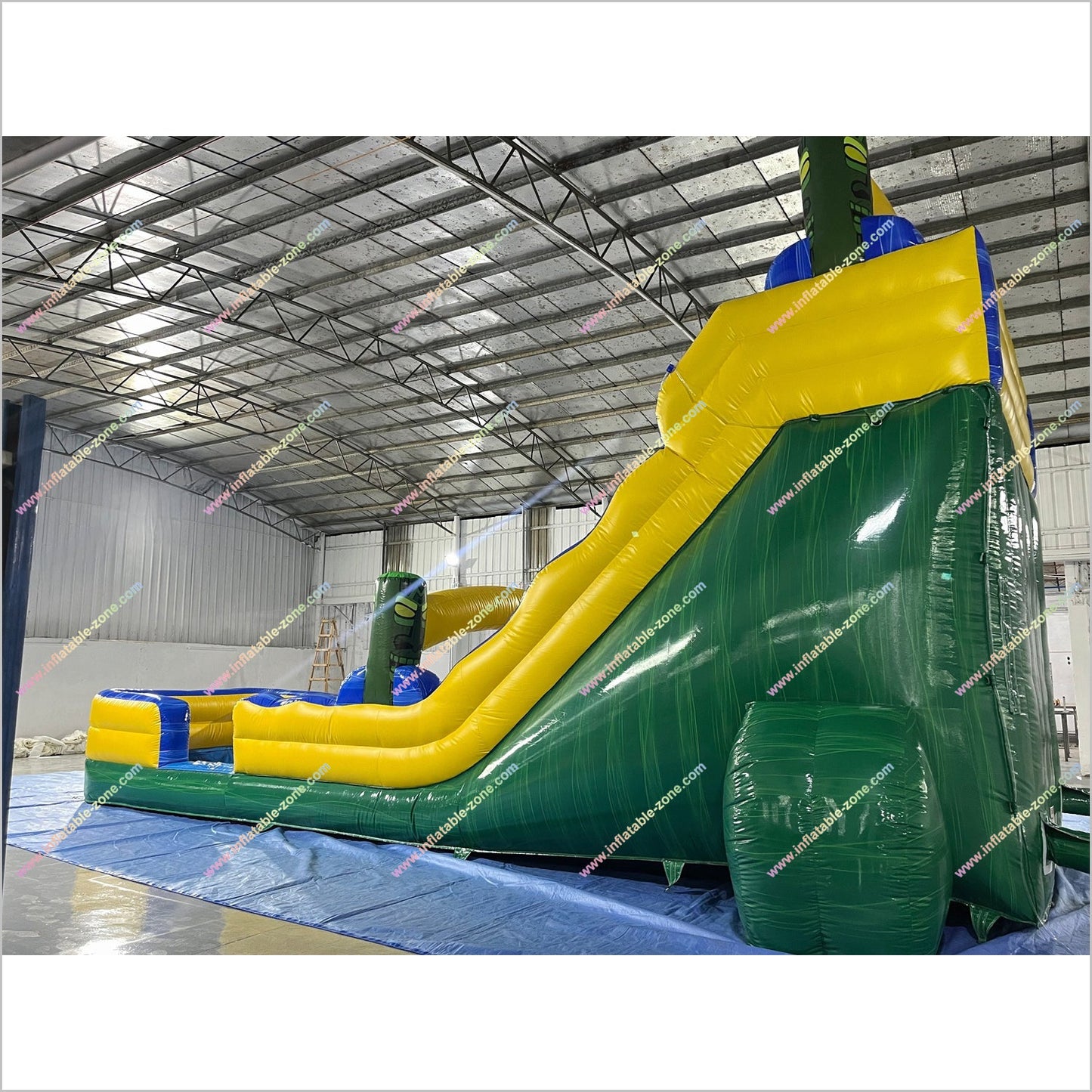 Huge Water Slide Inflatable Dual Lane Tiki Shot Inflatable Water Slides And Pools Indoor Playground Equipment For Sale
