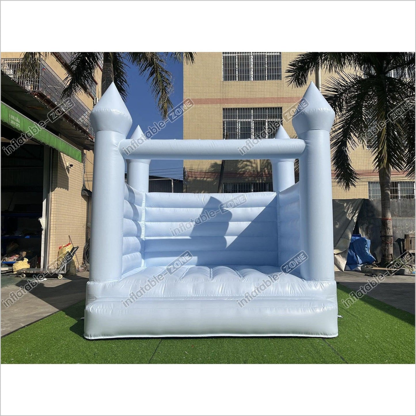 Pastel Blue Wedding Jumping Castle, Wedding Bounce House - Inflatable-Zone