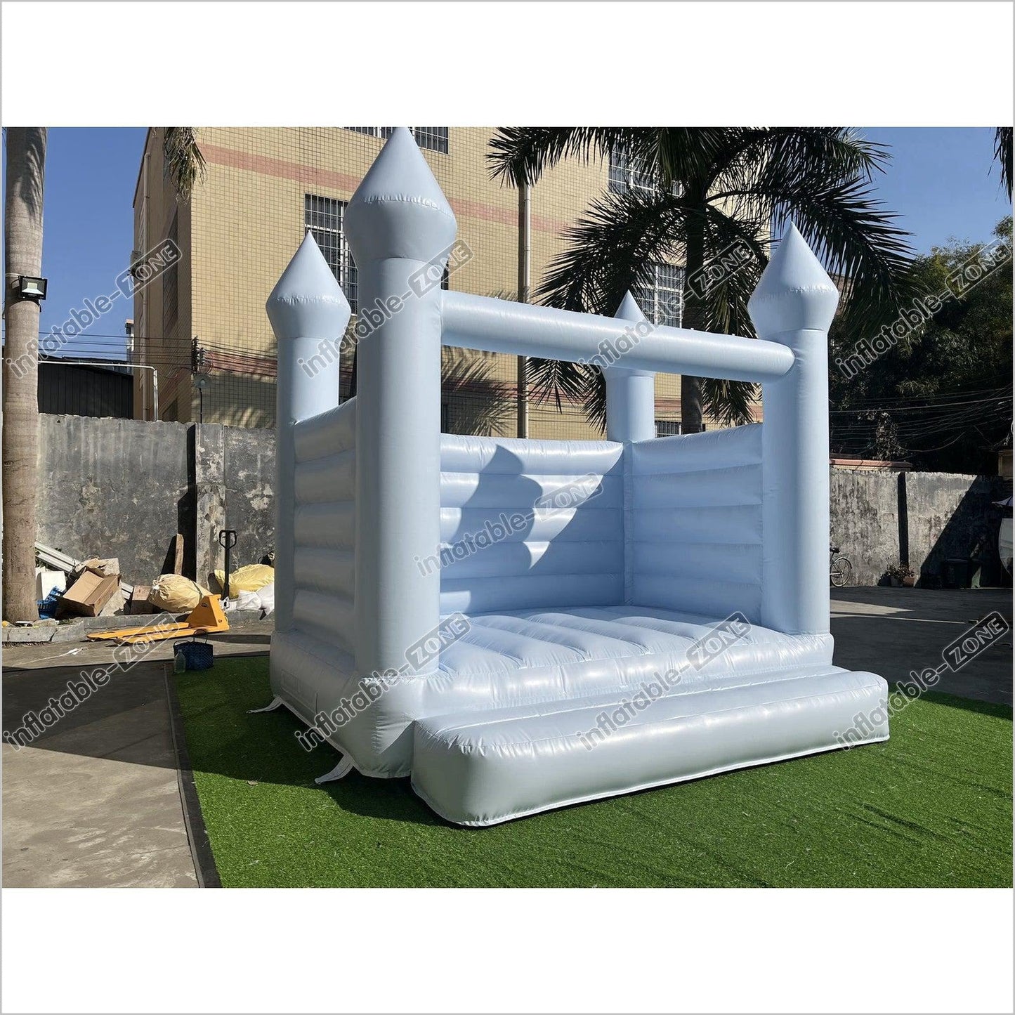 Pastel Blue Wedding Jumping Castle, Wedding Bounce House - Inflatable-Zone