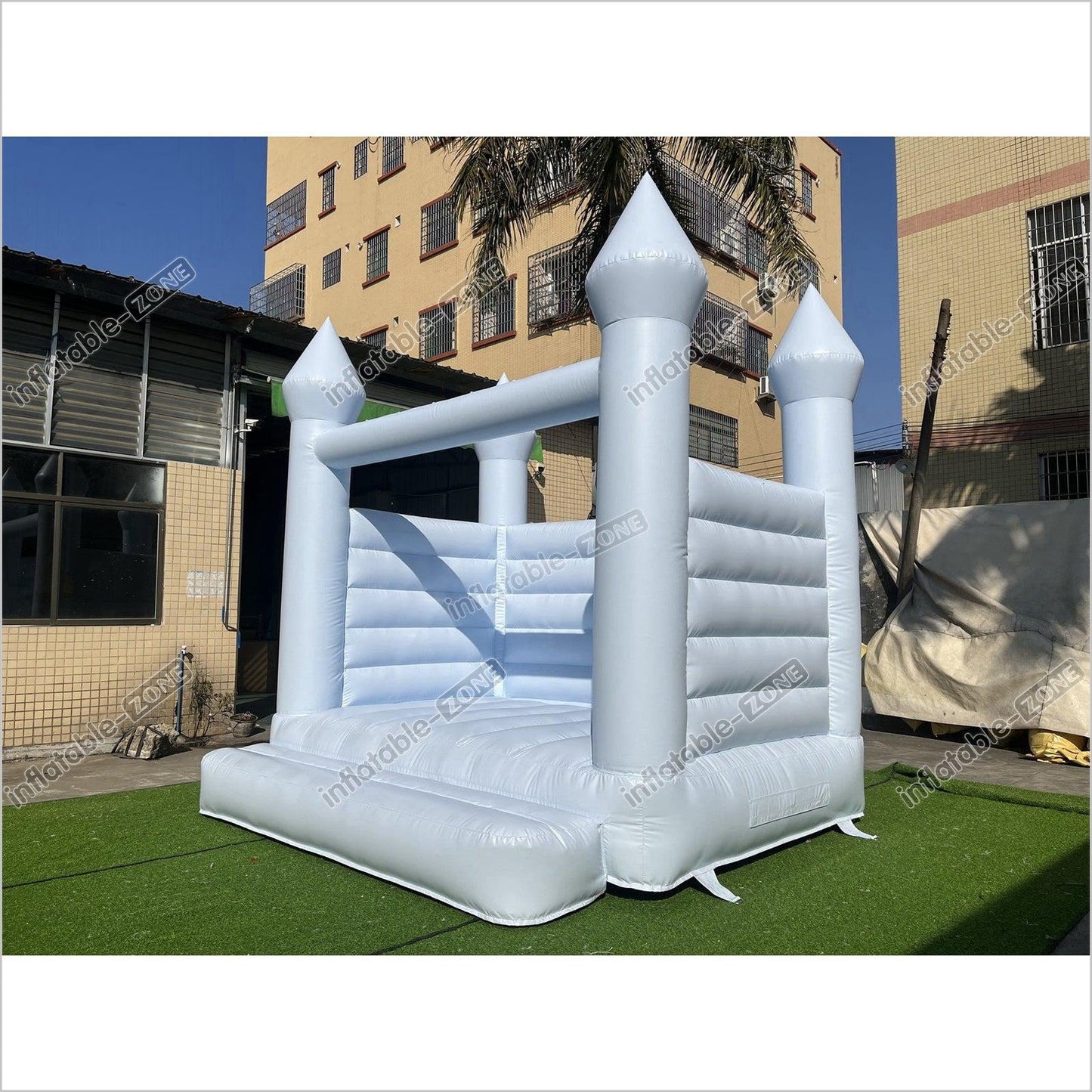 Pastel Blue Wedding Jumping Castle, Wedding Bounce House - Inflatable-Zone