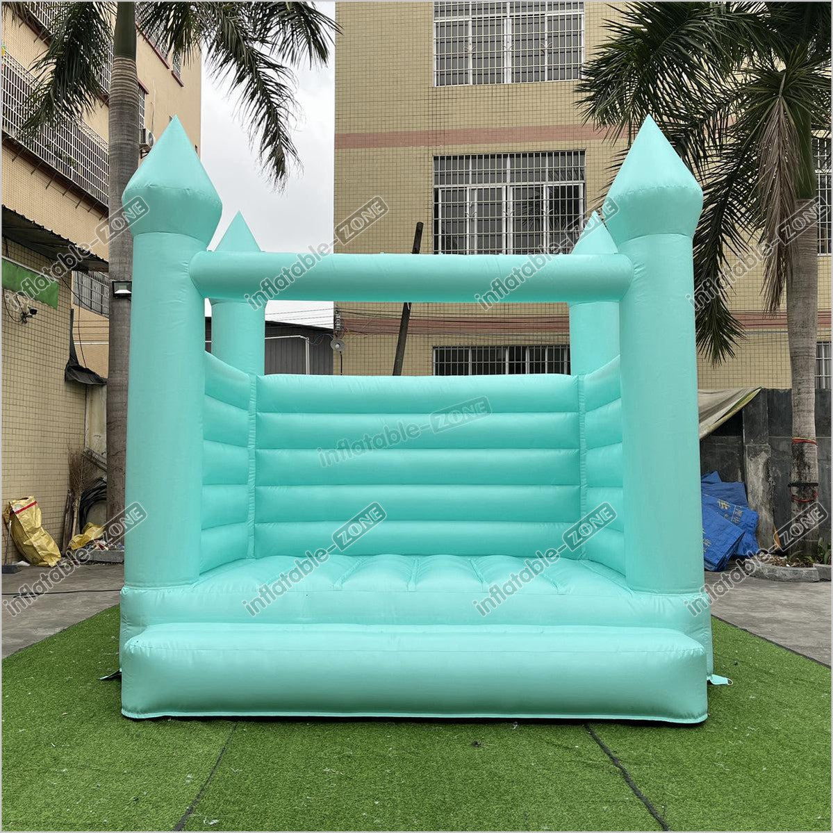 Pastel Green Wedding Bounce Jumping Castle, Wedding Bouncy House - Inflatable-Zone