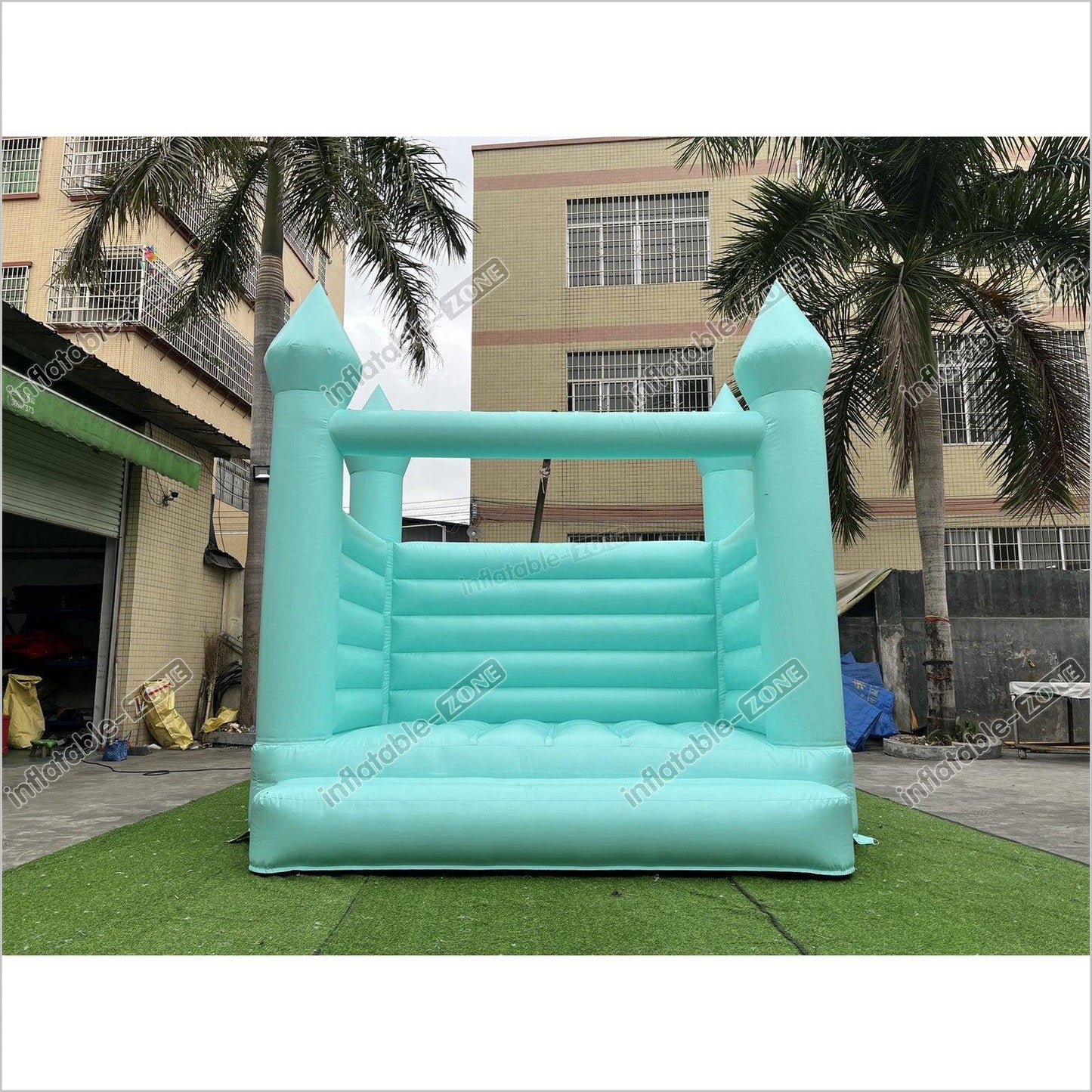 Pastel Green Wedding Bounce Jumping Castle, Wedding Bouncy House - Inflatable-Zone