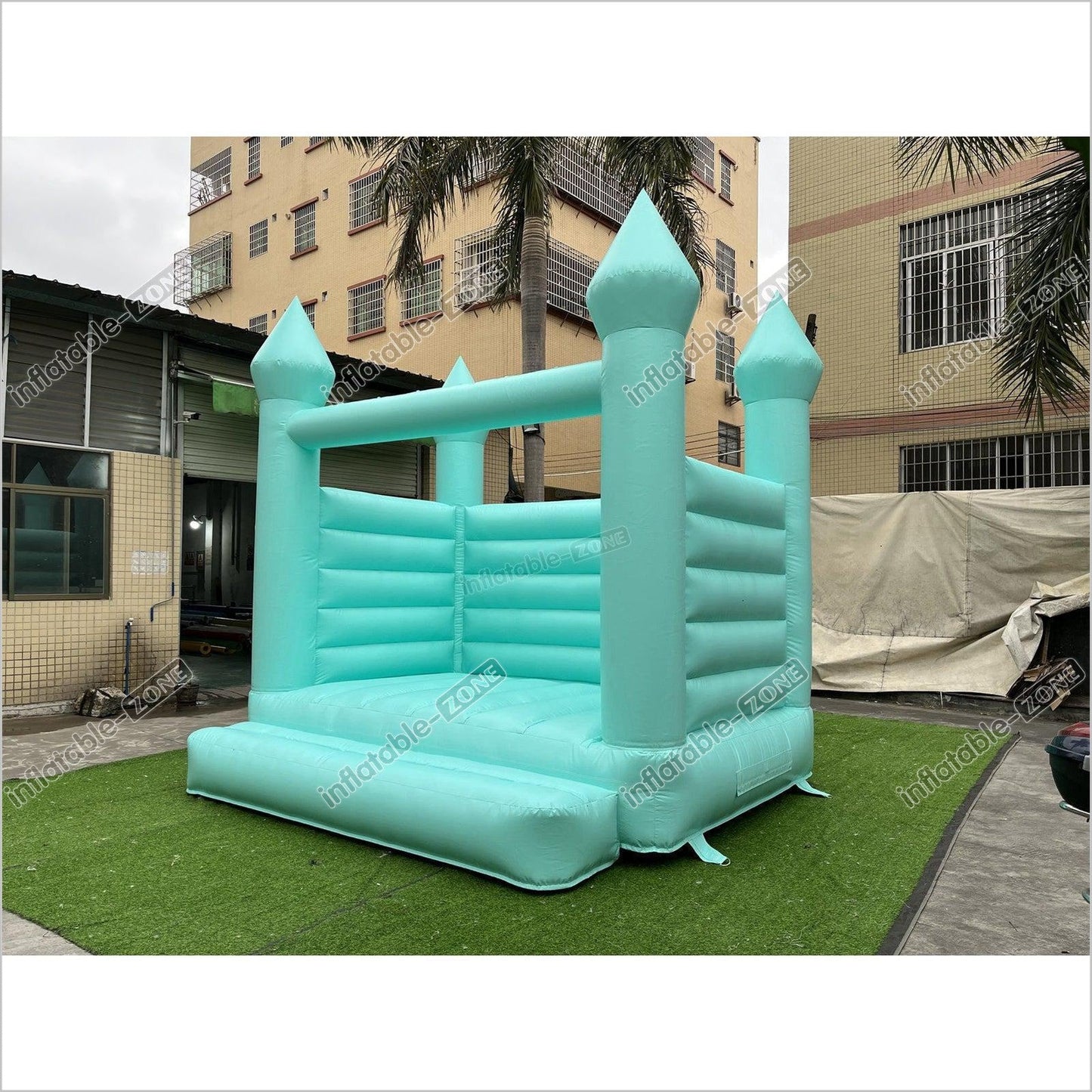 Pastel Green Wedding Bounce Jumping Castle, Wedding Bouncy House - Inflatable-Zone
