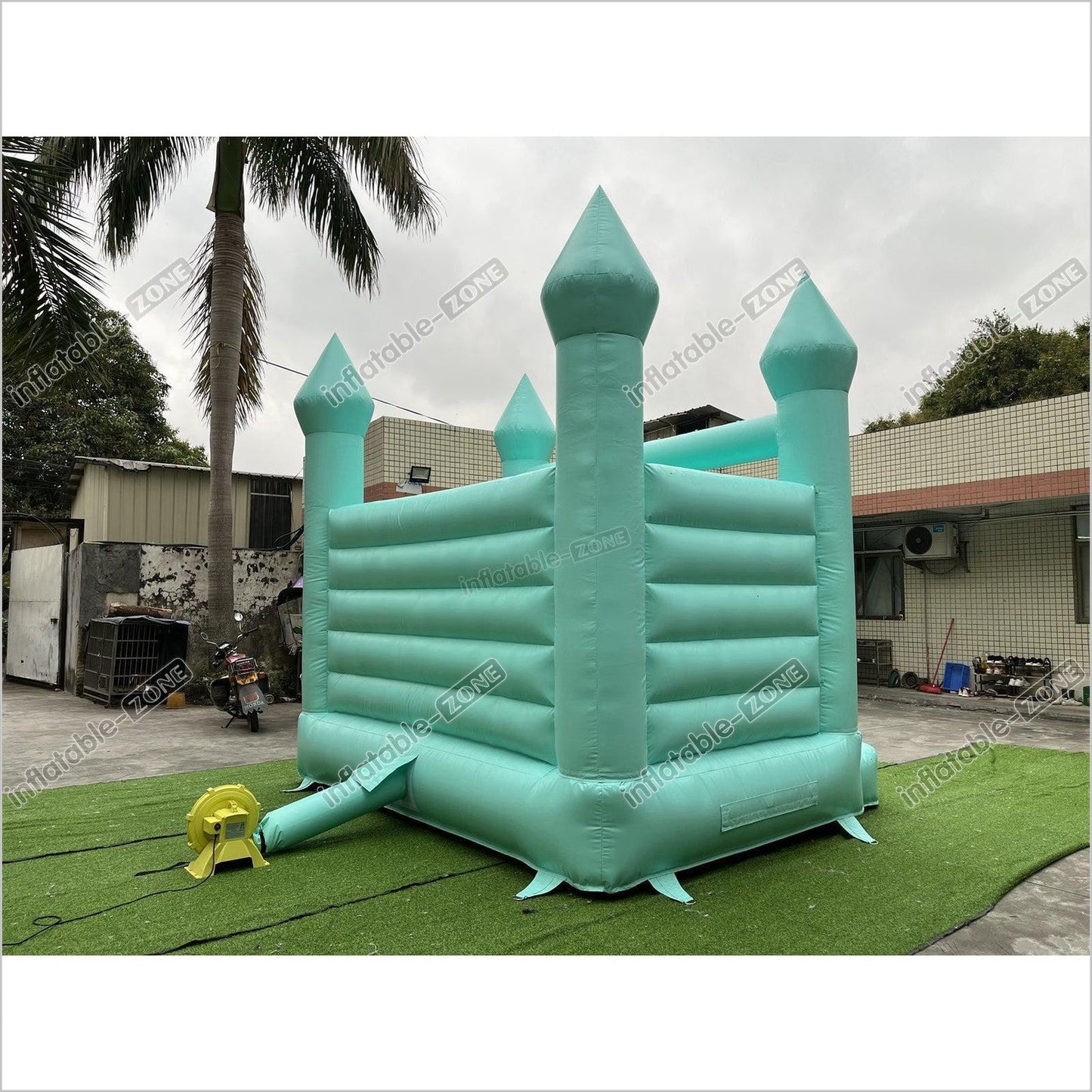 Pastel Green Wedding Bounce Jumping Castle, Wedding Bouncy House - Inflatable-Zone