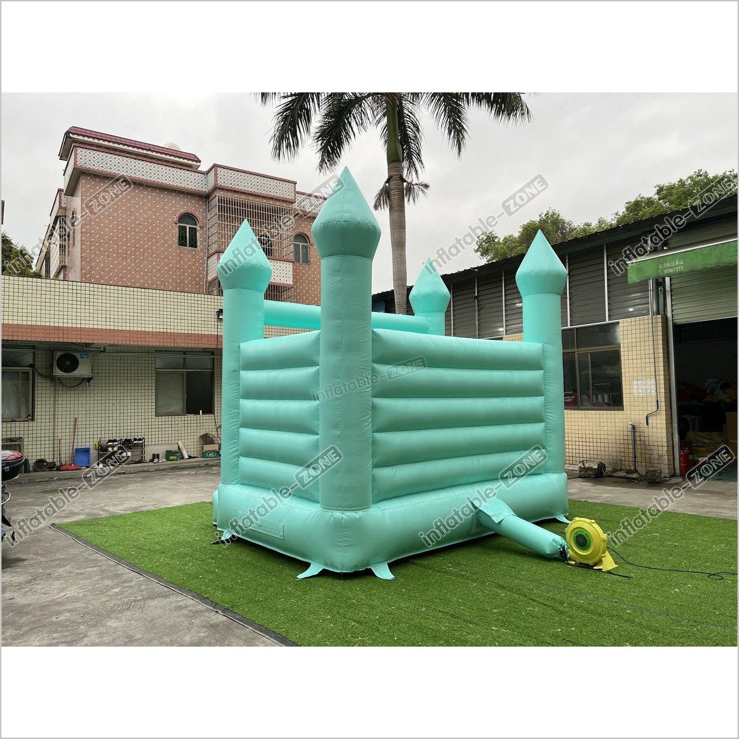 Pastel Green Wedding Bounce Jumping Castle, Wedding Bouncy House - Inflatable-Zone