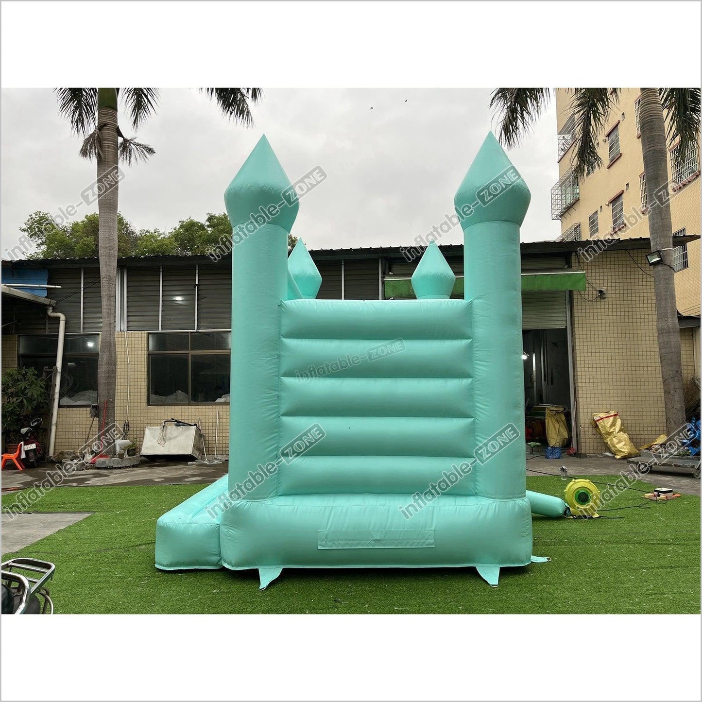 Pastel Green Wedding Bounce Jumping Castle, Wedding Bouncy House - Inflatable-Zone