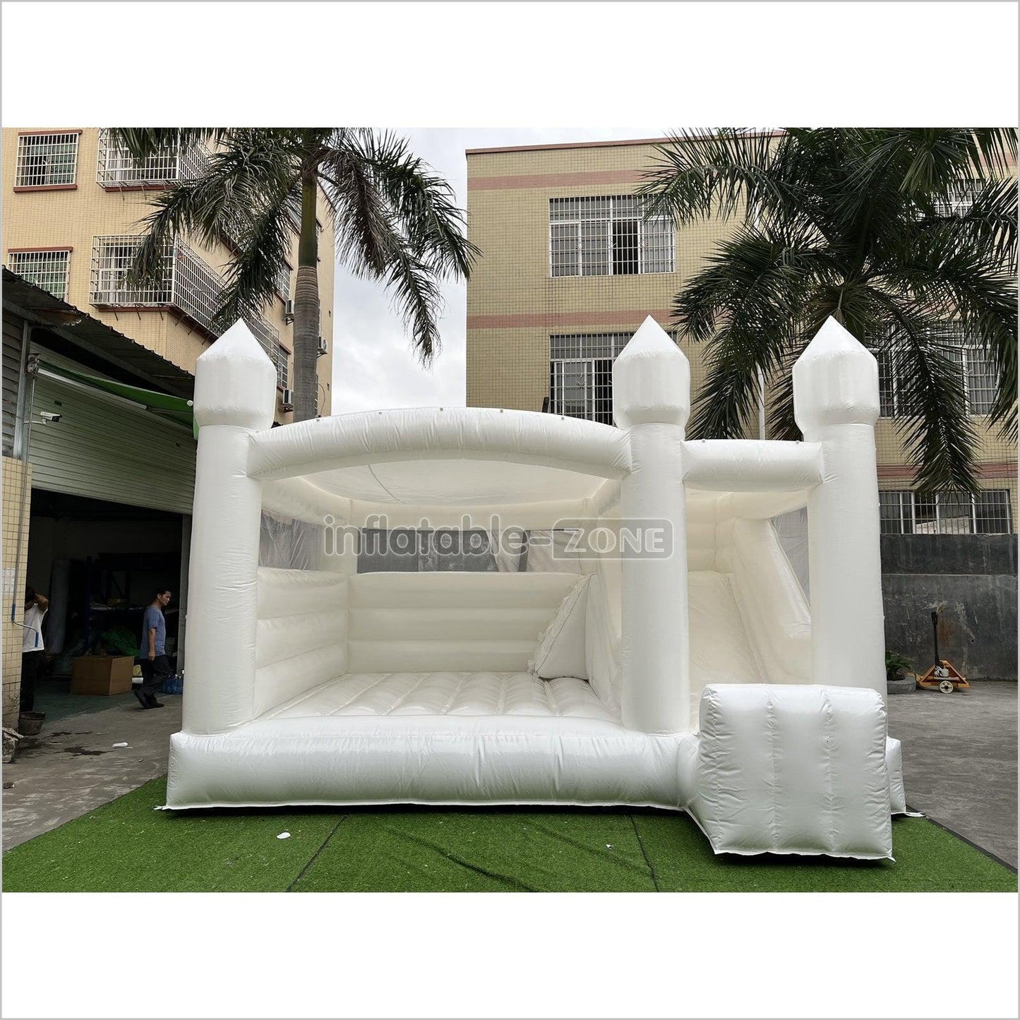 White Bounce House Waterslide Jumping Castle Castle Bounce House Wedding Jumping Bouncer - Inflatable-Zone