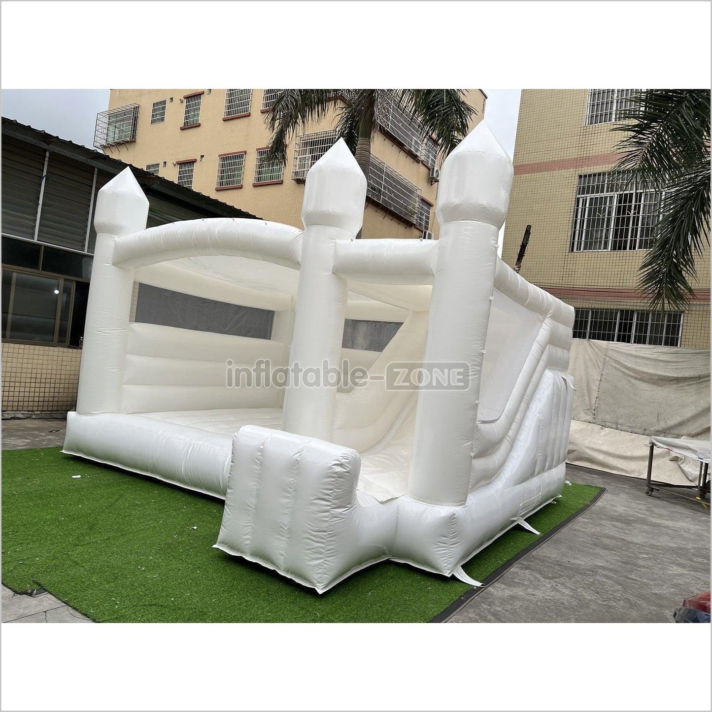 White Bounce House Waterslide Jumping Castle Castle Bounce House Wedding Jumping Bouncer - Inflatable-Zone