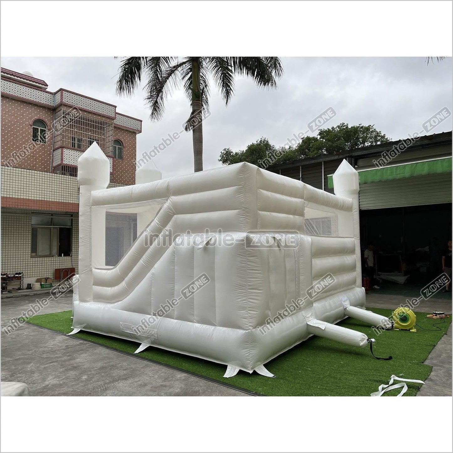 White Bounce House Waterslide Jumping Castle Castle Bounce House Wedding Jumping Bouncer - Inflatable-Zone