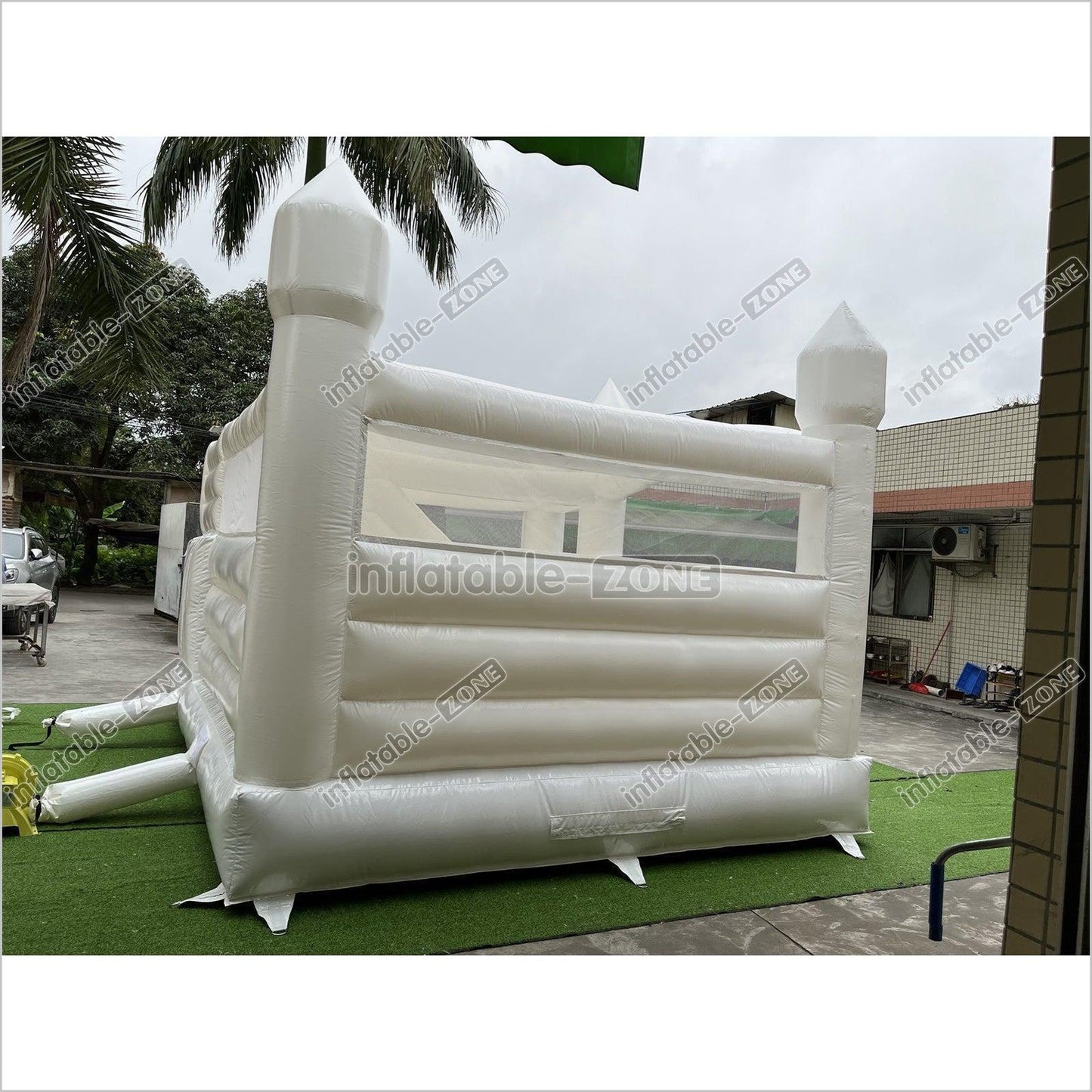 White Bounce House Waterslide Jumping Castle Castle Bounce House Wedding Jumping Bouncer - Inflatable-Zone