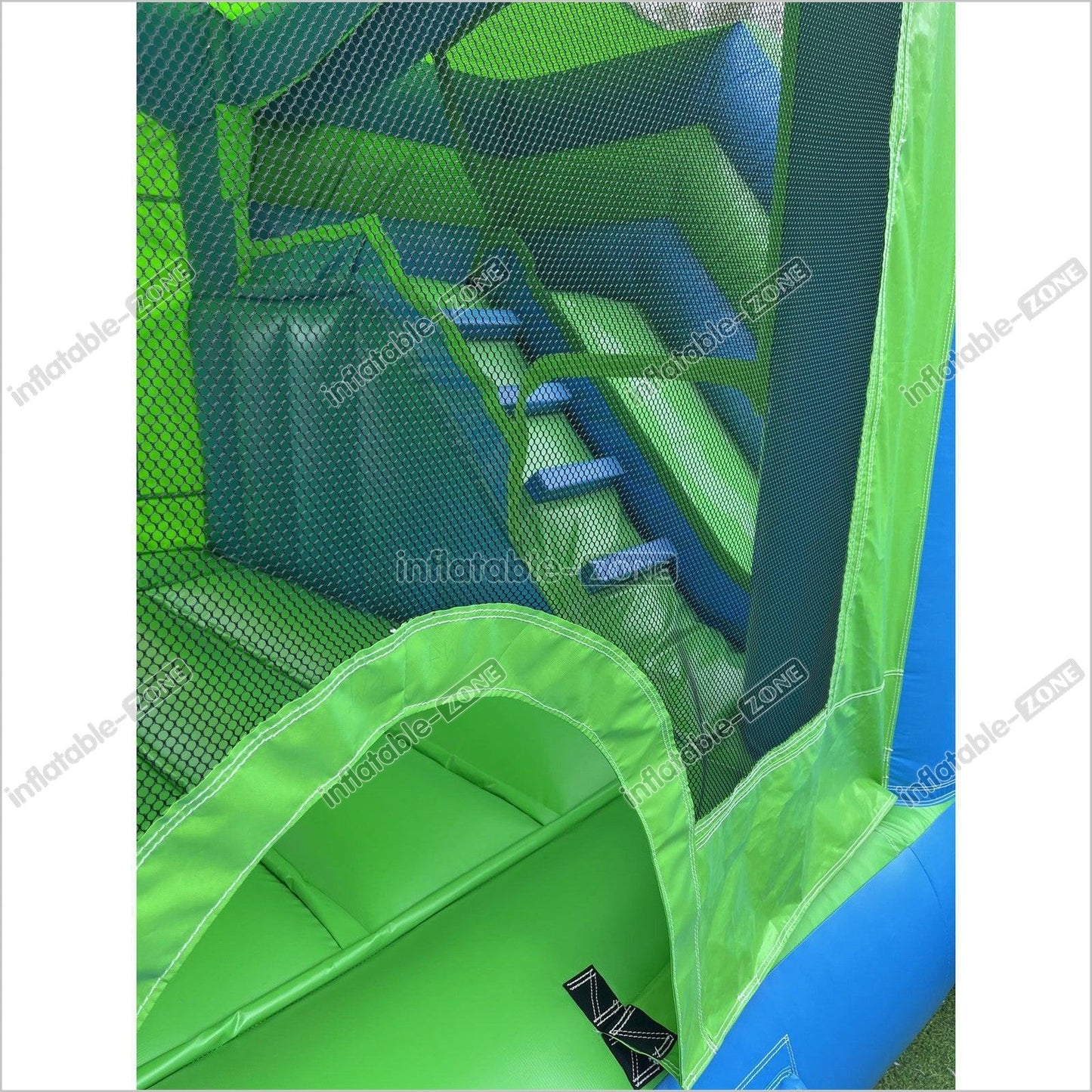 New Blue And Green Inflatable Jumping Castle, Bounce House Castle - Inflatable-Zone