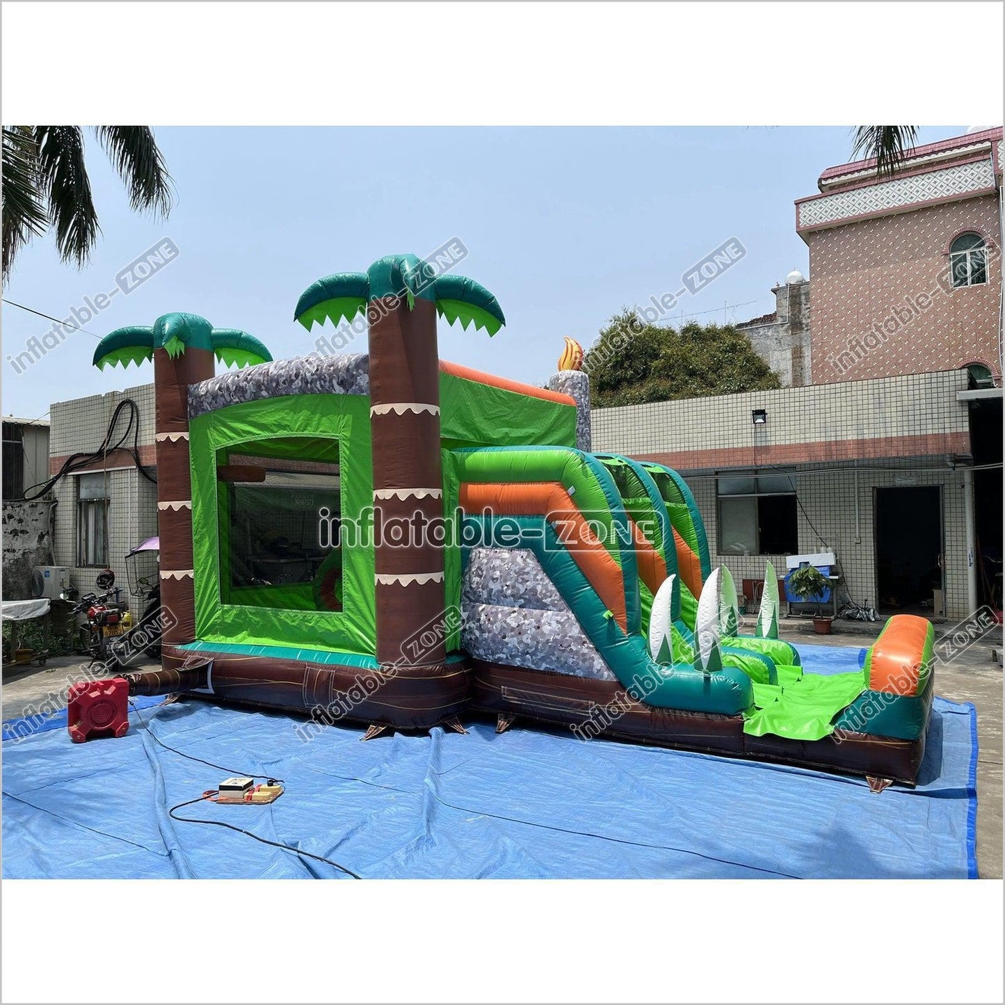 Inflatable Dinosaur Bounce House With Slide Rainforest Bouncy House - Inflatable-Zone