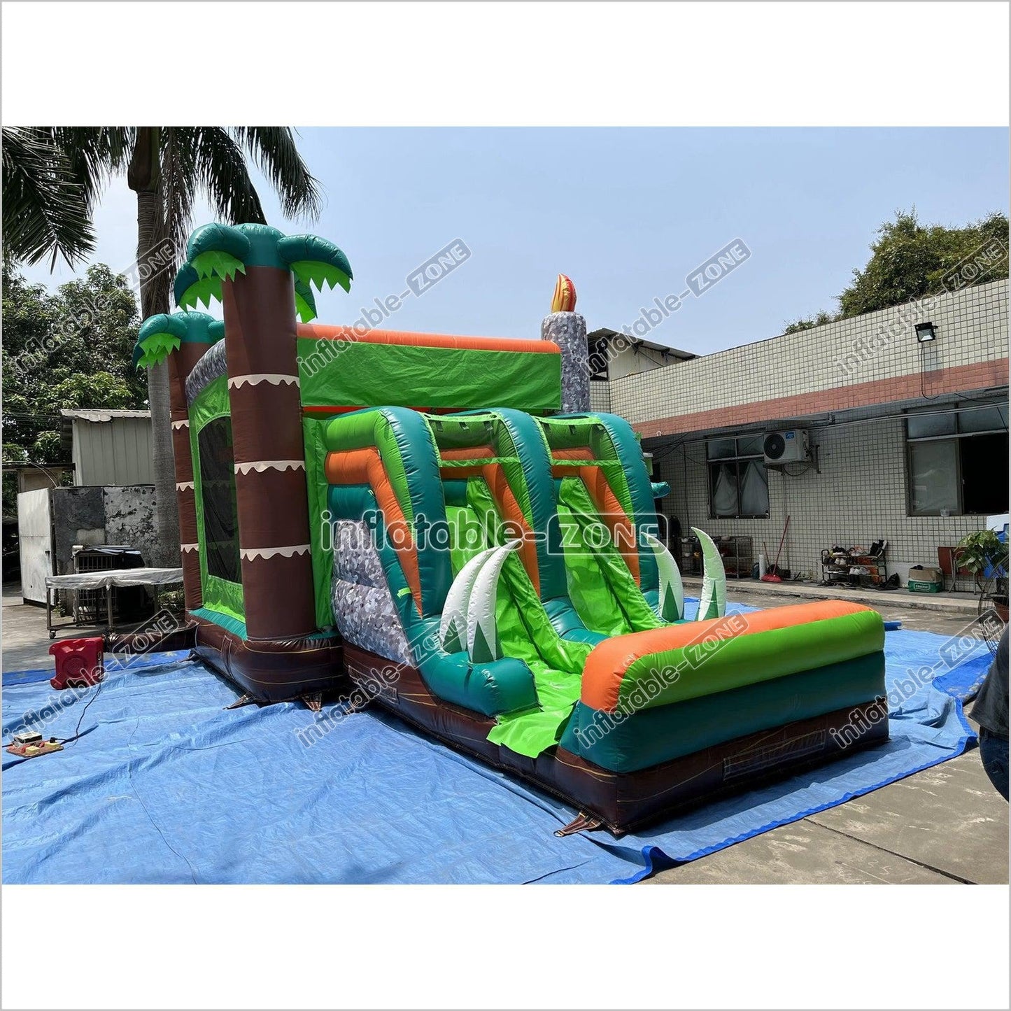 Inflatable Dinosaur Bounce House With Slide Rainforest Bouncy House - Inflatable-Zone