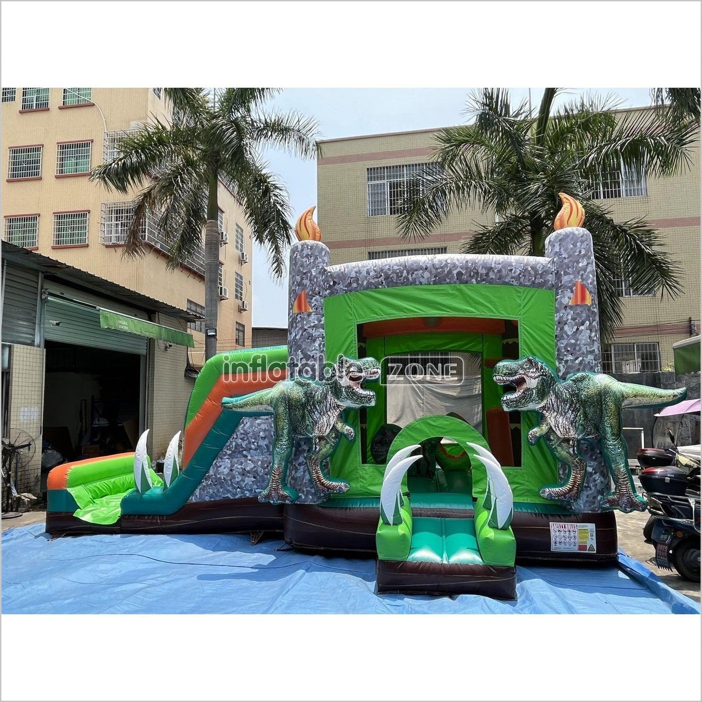 Inflatable Dinosaur Bounce House With Slide Rainforest Bouncy House - Inflatable-Zone
